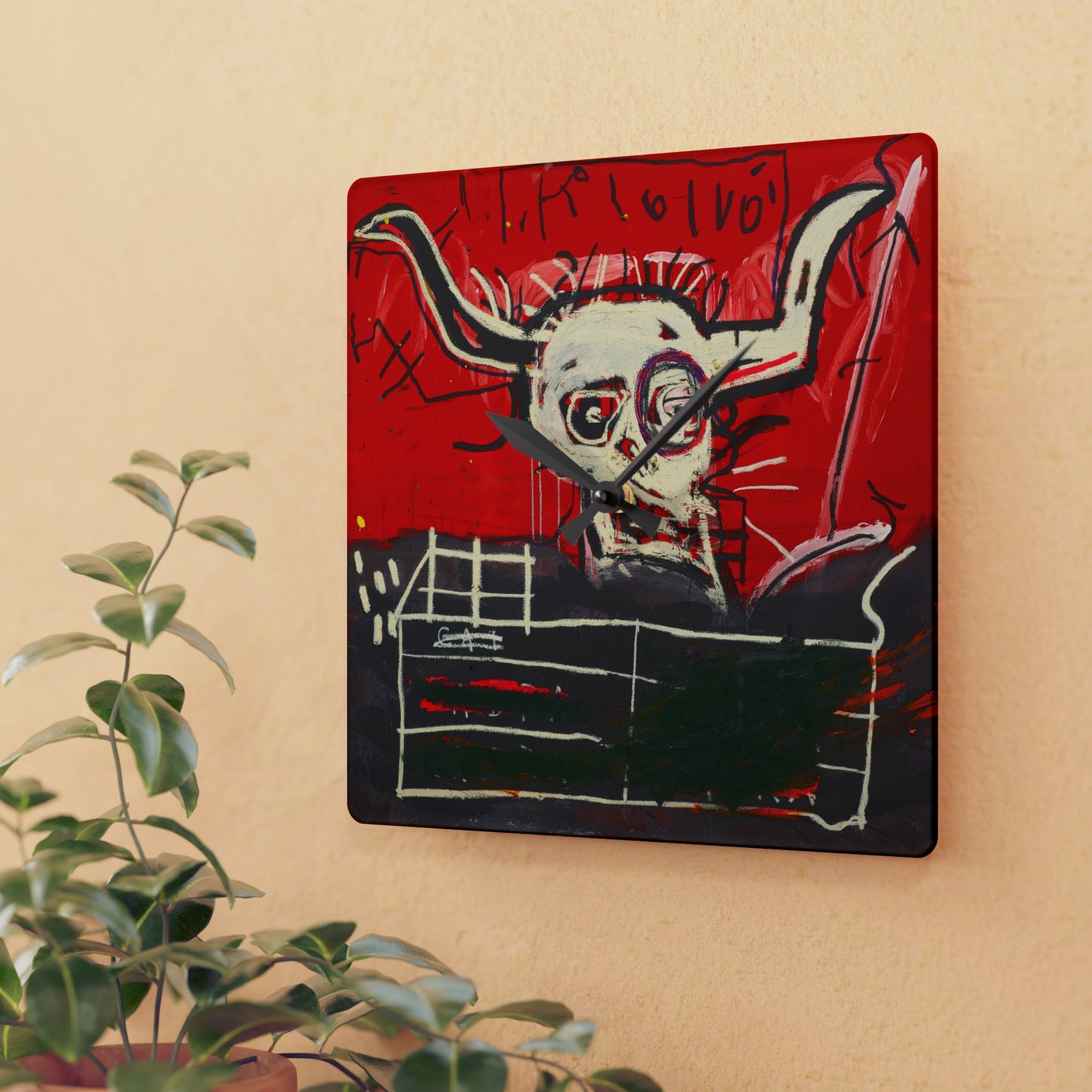 Jean-Michel Basquiat "La Cabra" Artwork Acrylic Wall Clock