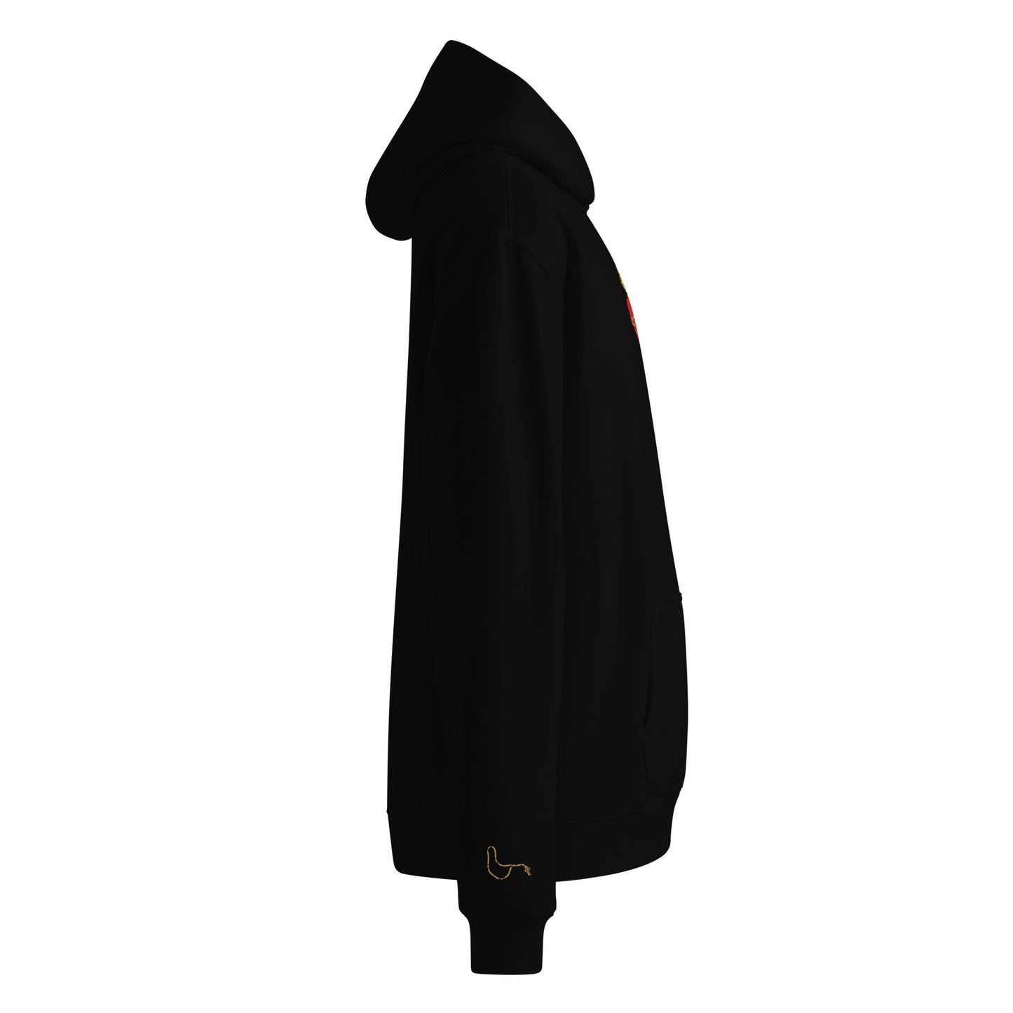 Scattered The Sacred Heart of Jesus Embroidered Premium Streetwear Hoodie Sweatshirt Black