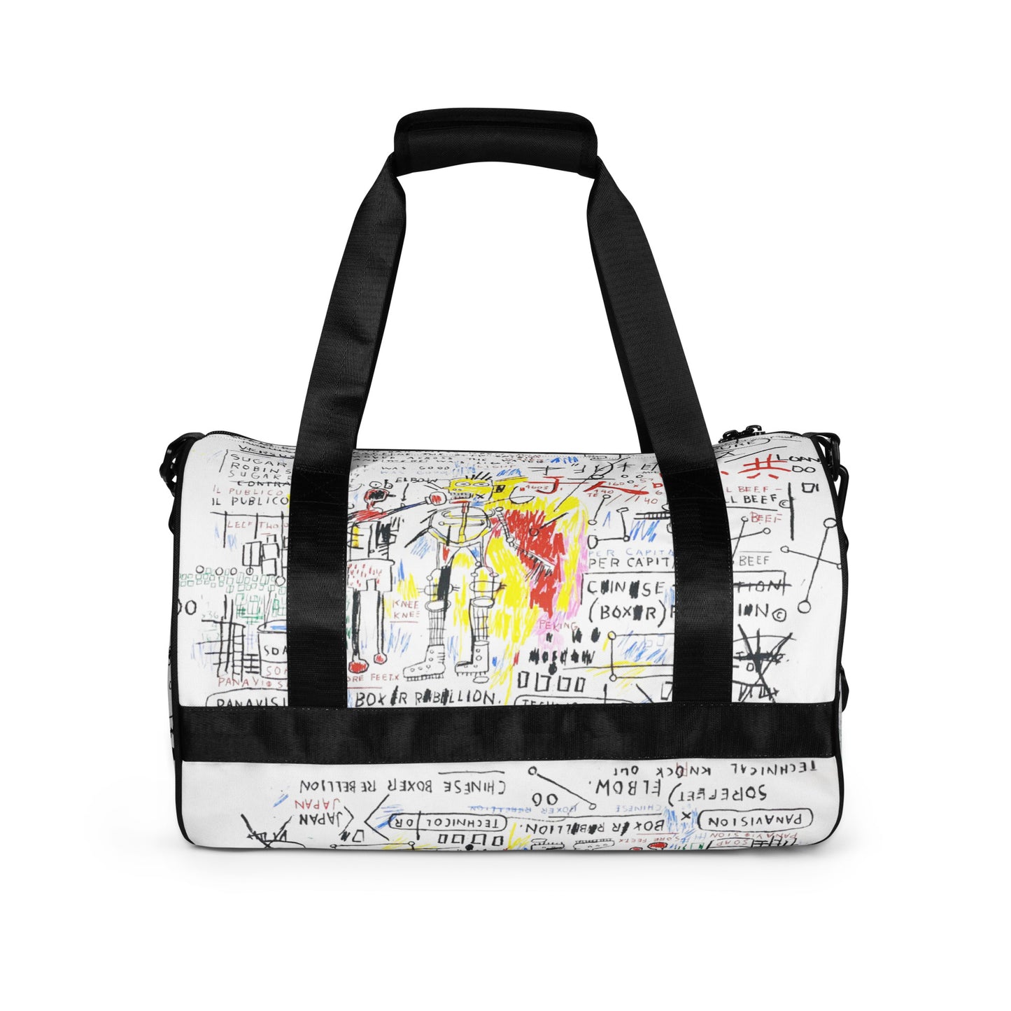 Jean-Michel Basquiat "Boxer Rebellion" Artwork Gym Bag