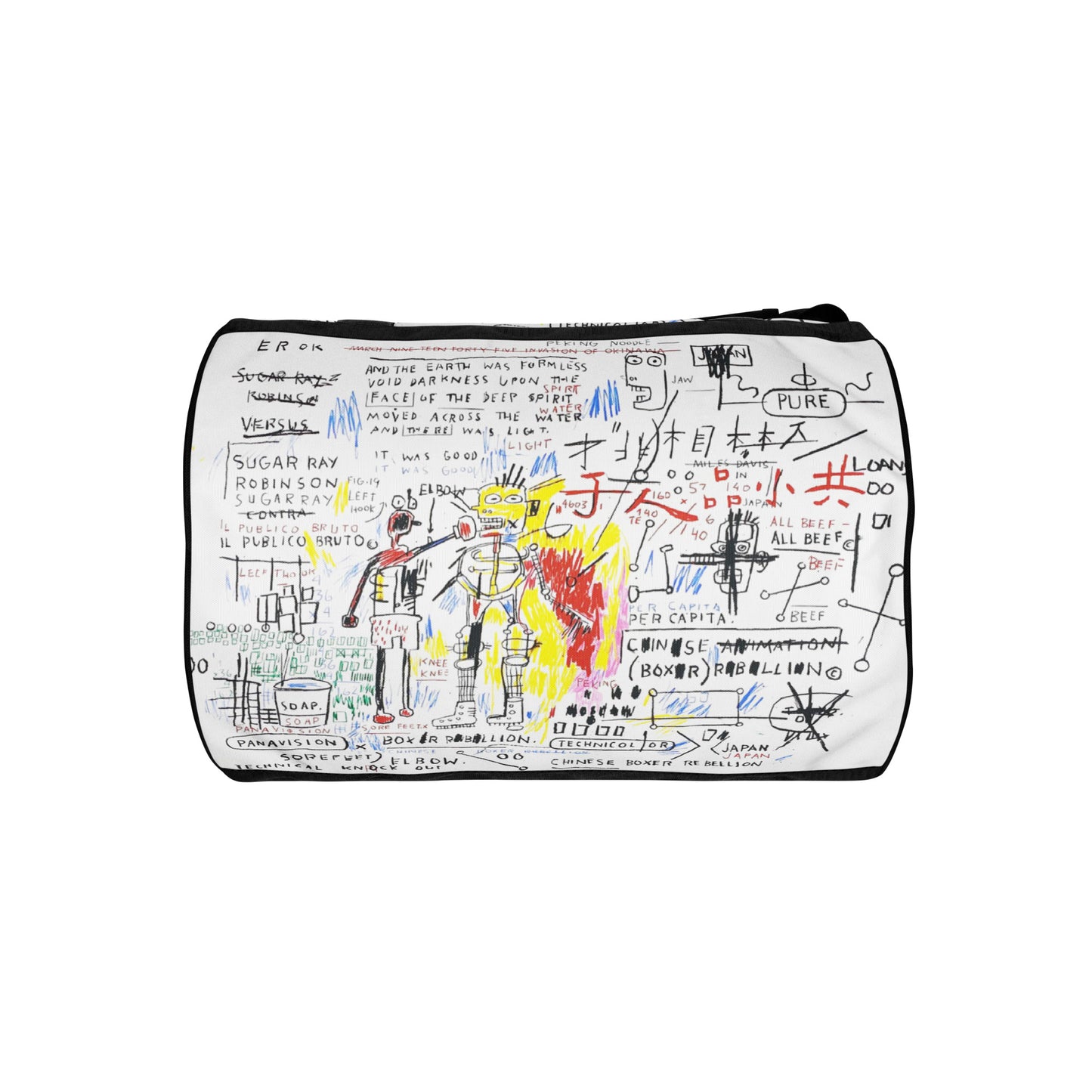 Jean-Michel Basquiat "Boxer Rebellion" Artwork Gym Bag