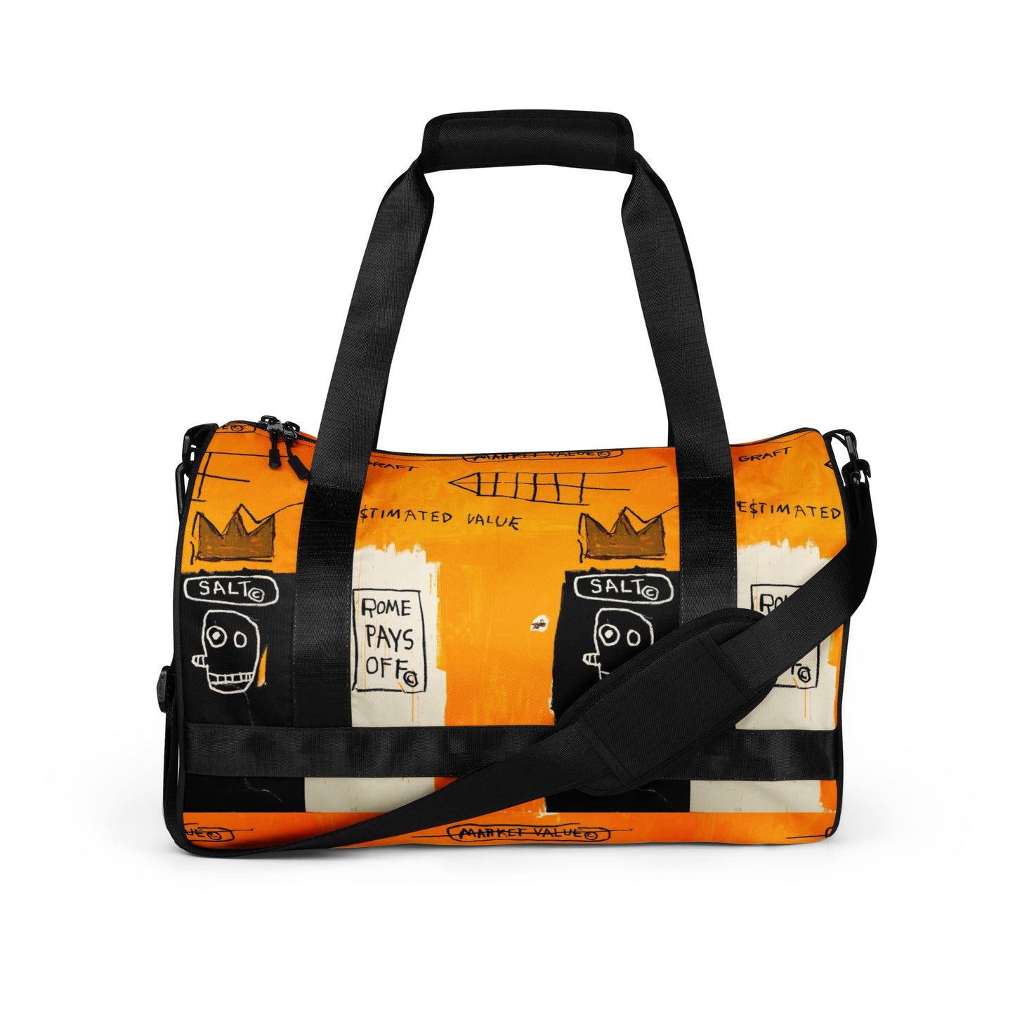 Jean-Michel Basquiat "Rome Pays Off" Artwork Gym Bag