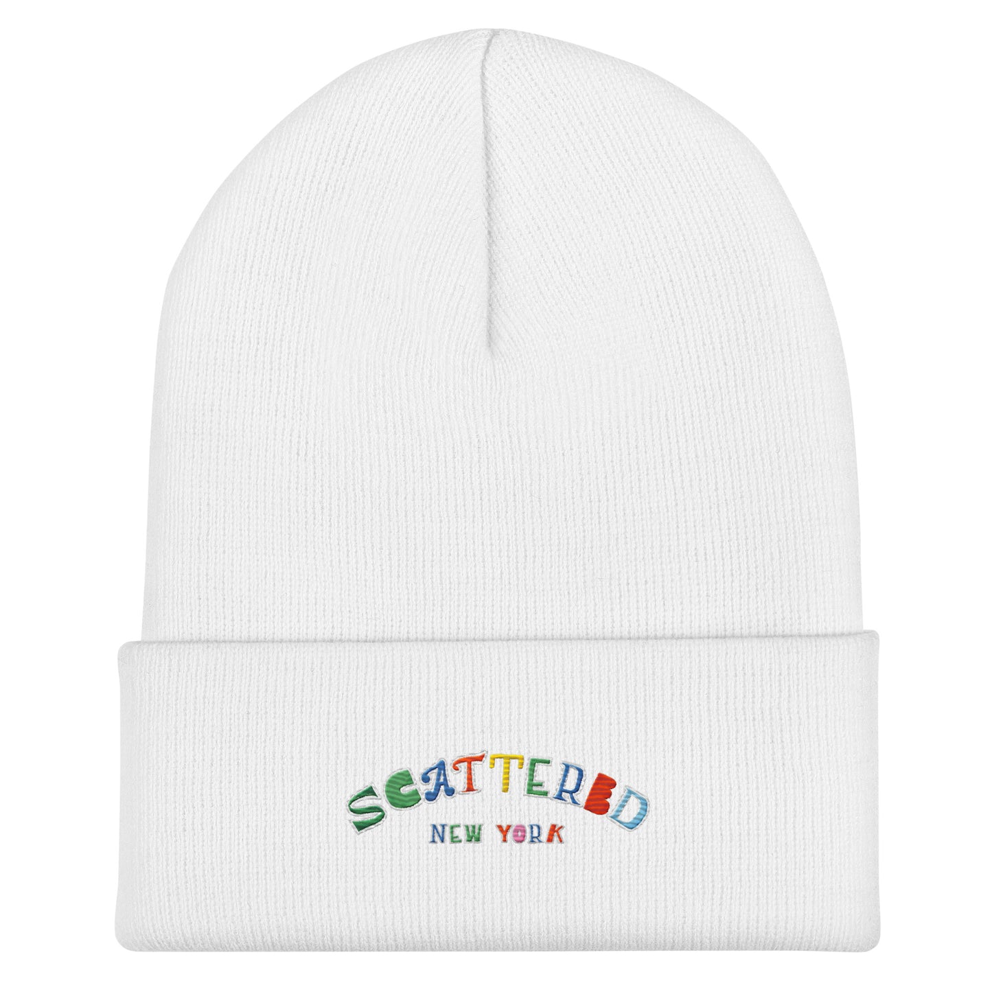 Scattered Van Cleef Style Logo Embroidered Cuffed Beanie
