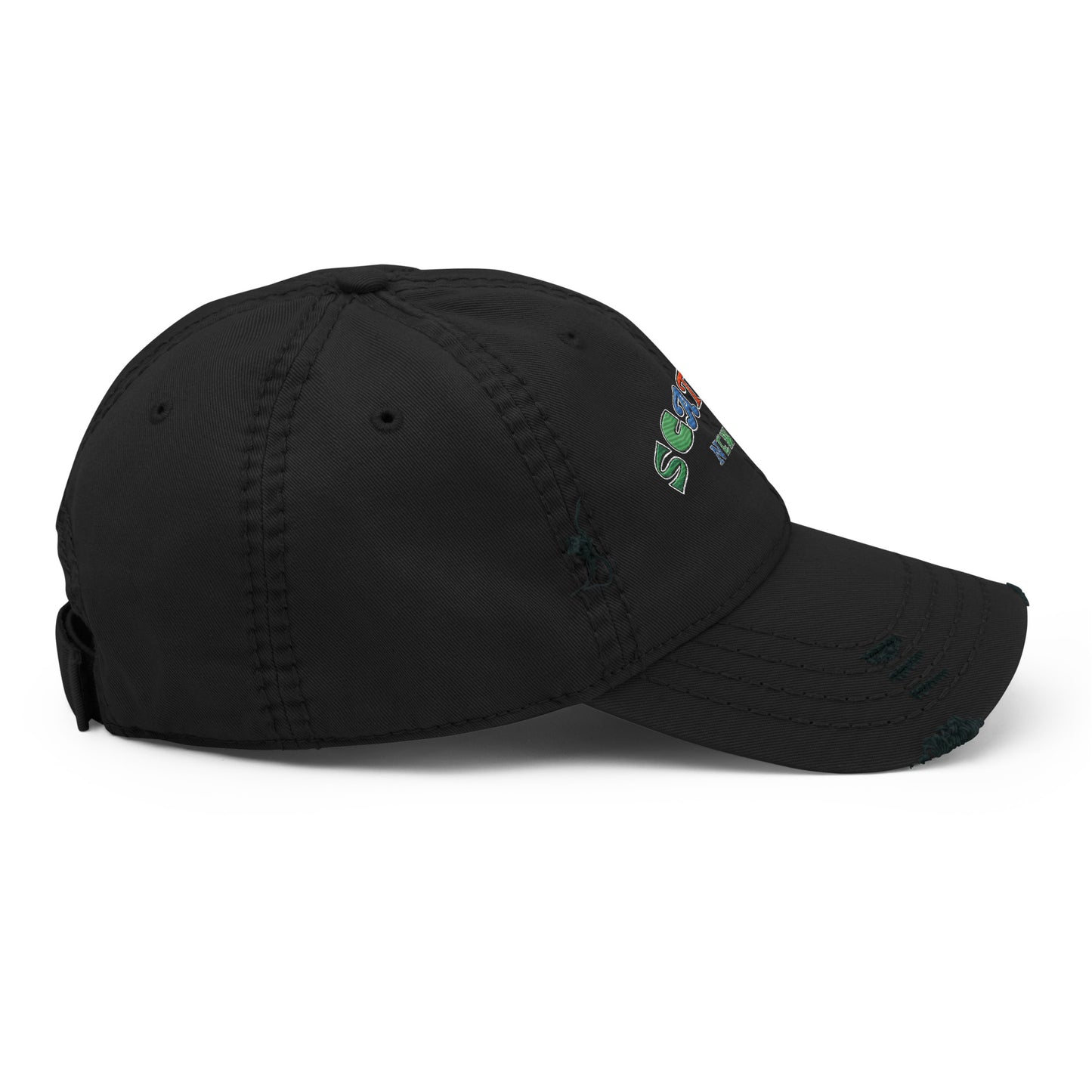 Scattered S/S '25 Logo Embroidered Distressed Dad Hat