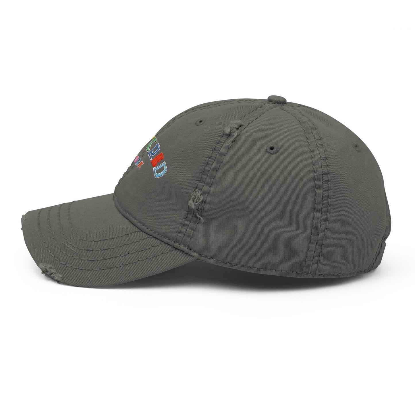 Scattered S/S '25 Logo Embroidered Distressed Dad Hat