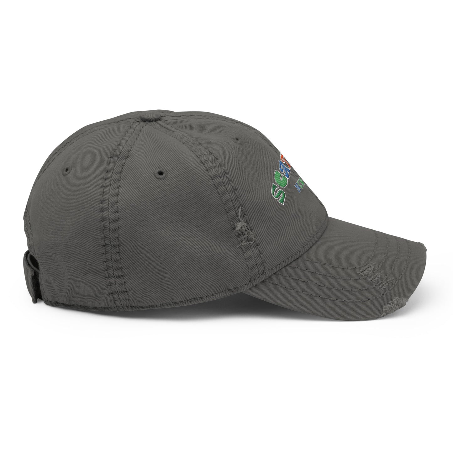 Scattered S/S '25 Logo Embroidered Distressed Dad Hat