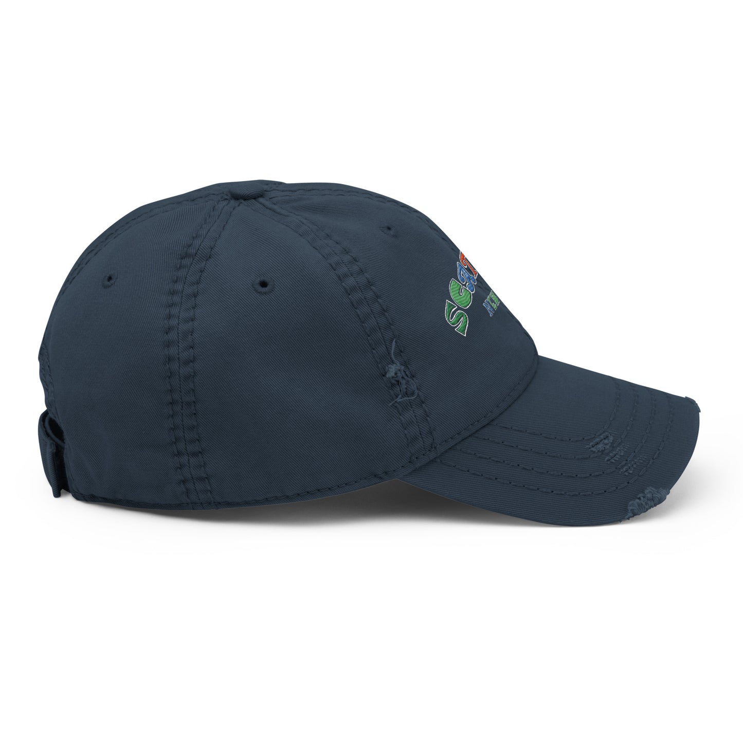 Scattered S/S '25 Logo Embroidered Distressed Dad Hat