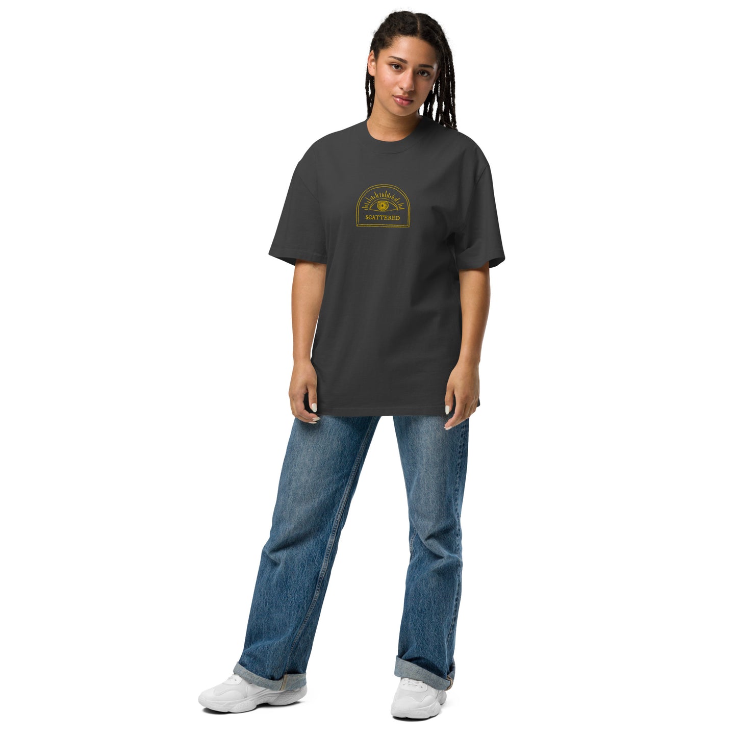 Scattered Eye Logo Faded Loose T-shirt