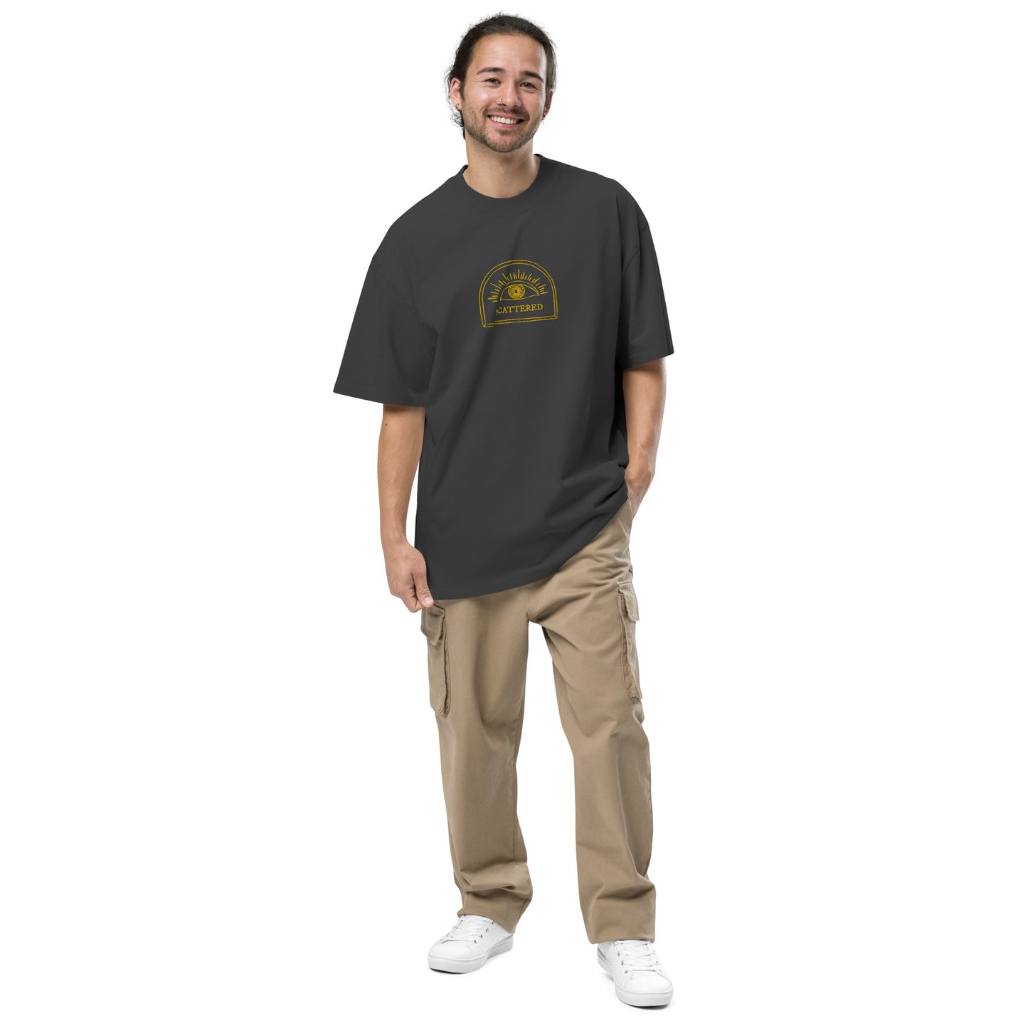 Scattered Eye Logo Faded Loose T-shirt