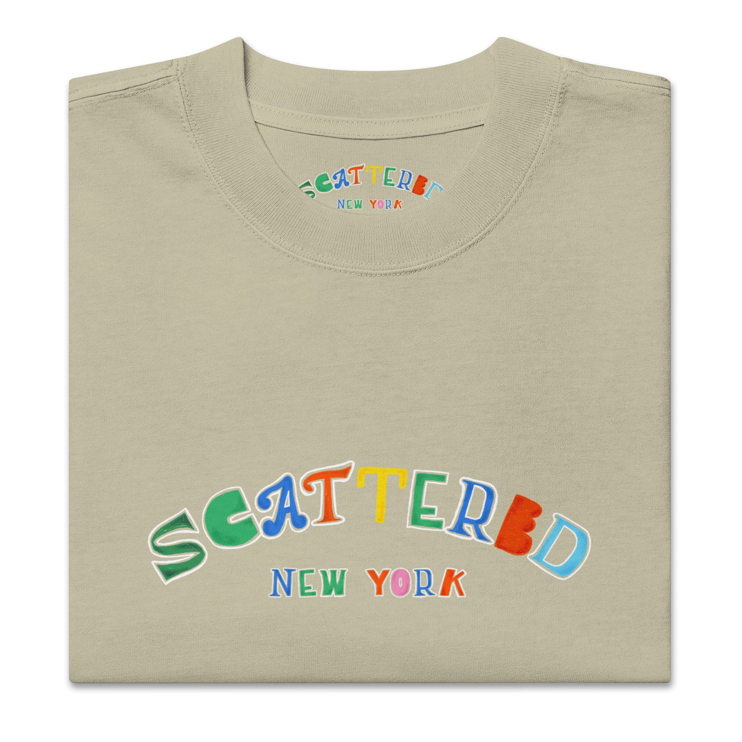 Scattered S/S '25 Style Logo Printed Faded T-Shirt