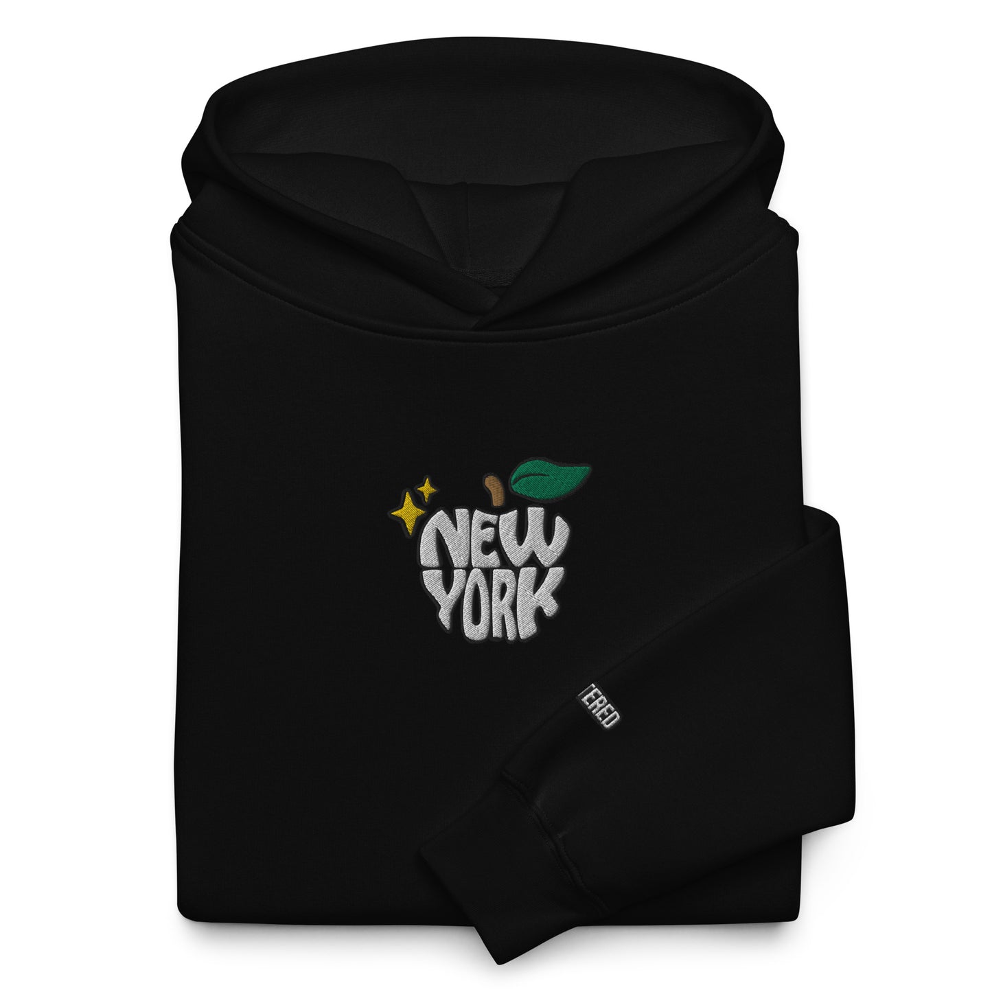 New York Apple Logo Embroidered Premium Hoodie
