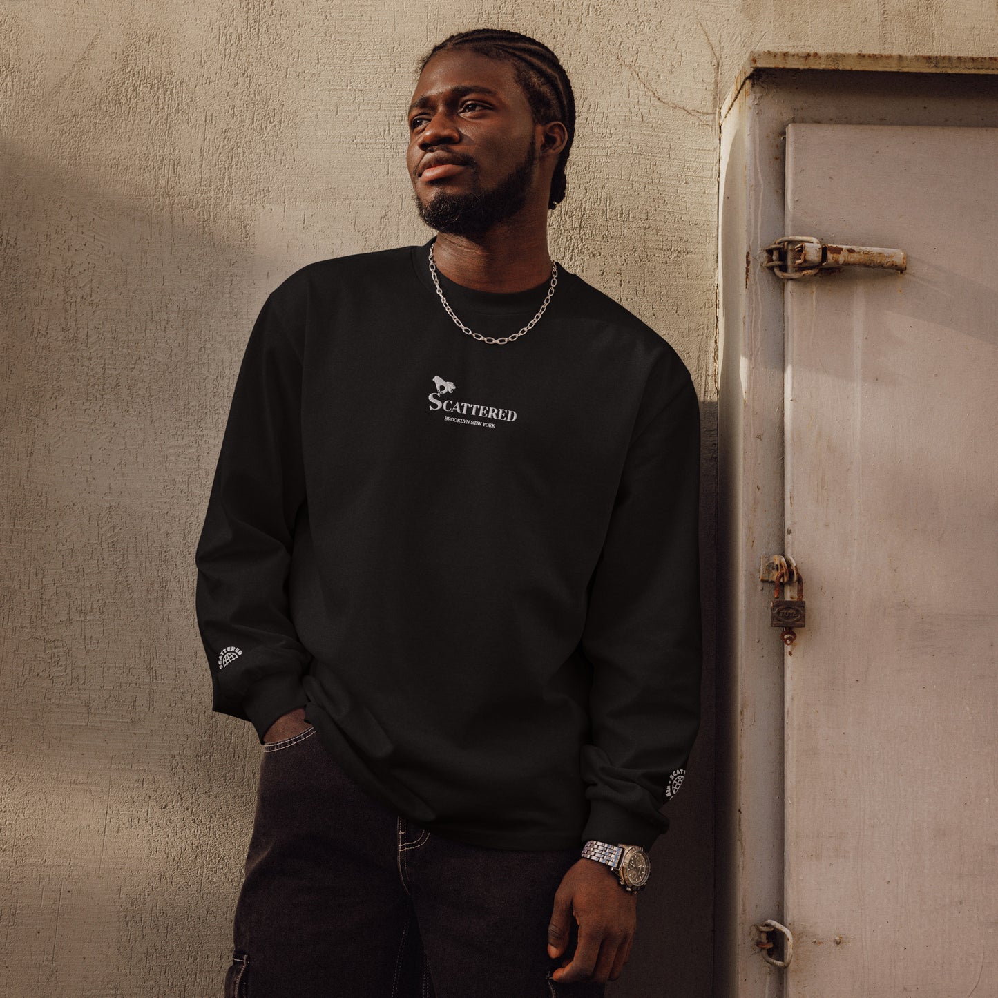 Scattered A/W 24 Logo Embroidered Long Sleeve Shirt