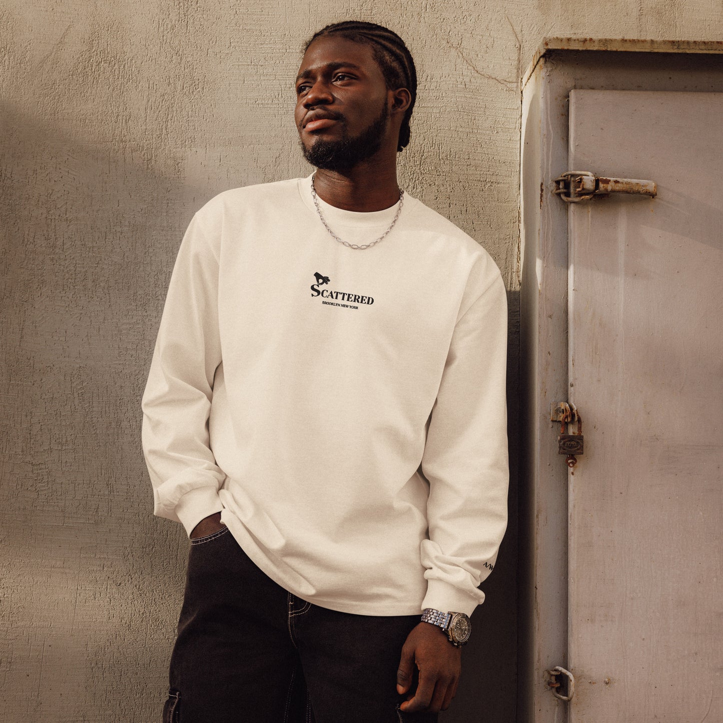 Scattered A/W 24 Logo Embroidered Long Sleeve Shirt