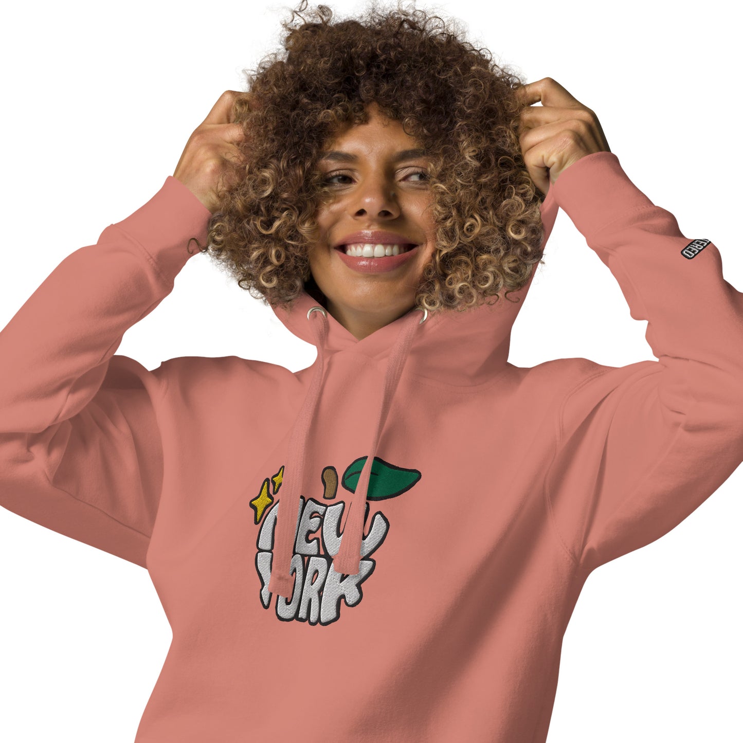 New York Apple Logo Embroidered Premium Hoodie Sweatshirt