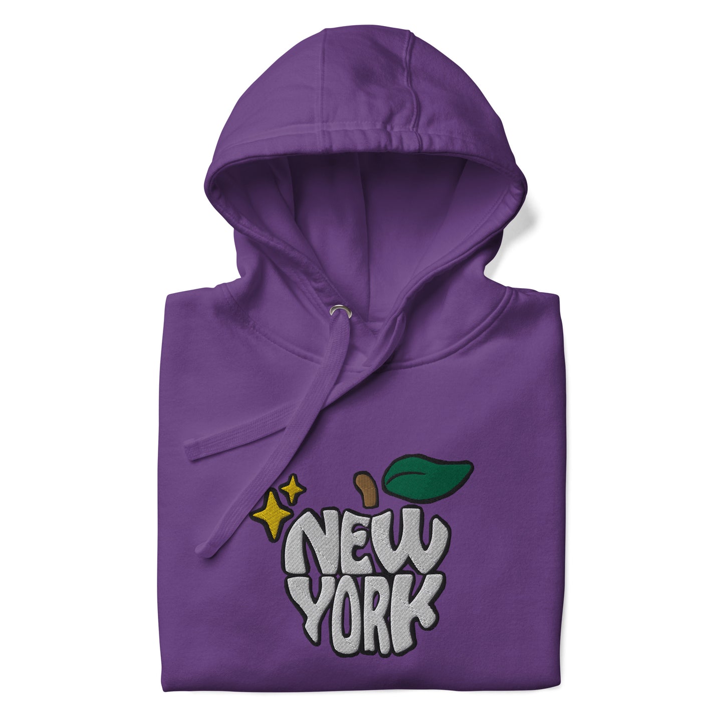 New York Apple Logo Embroidered Premium Hoodie Sweatshirt