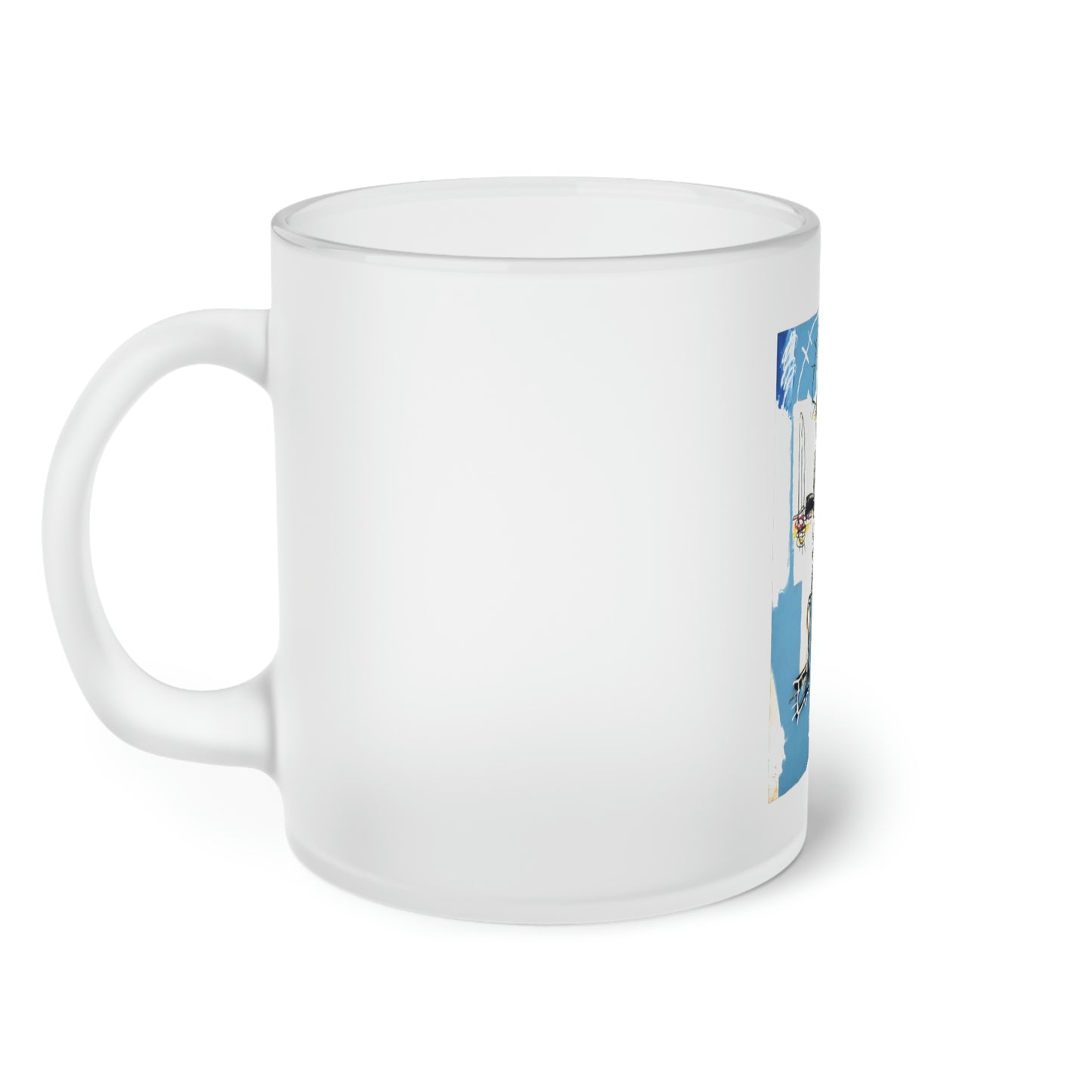 Jean-Michel Basquiat "Warrior" Frosted Glass Mug