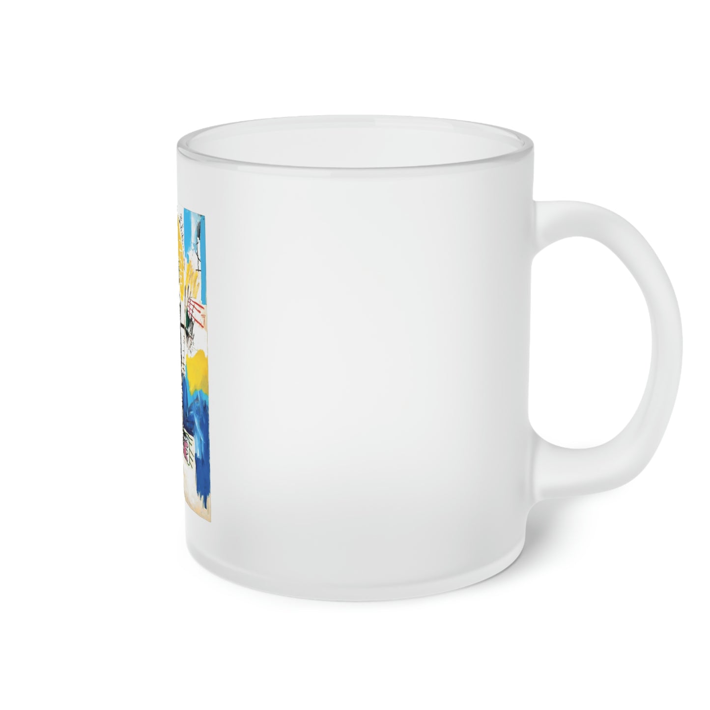 Jean-Michel Basquiat "Warrior" Frosted Glass Mug