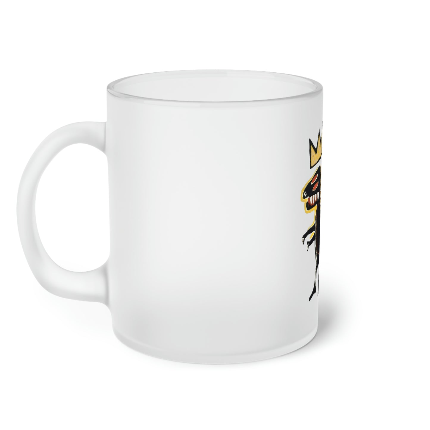Jean-Michel Basquiat "Dinosaur" Frosted Glass Mug