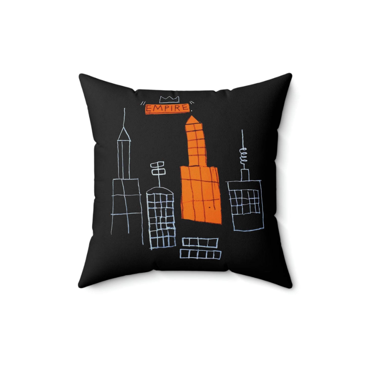 Jean-Michel Basquit "Mecca" Artwork Square Throw Pillow