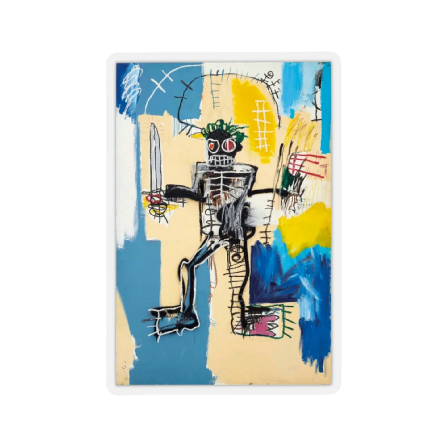 Jean-Michel Basquiat "Warrior" Artwork Vinyl Sticker