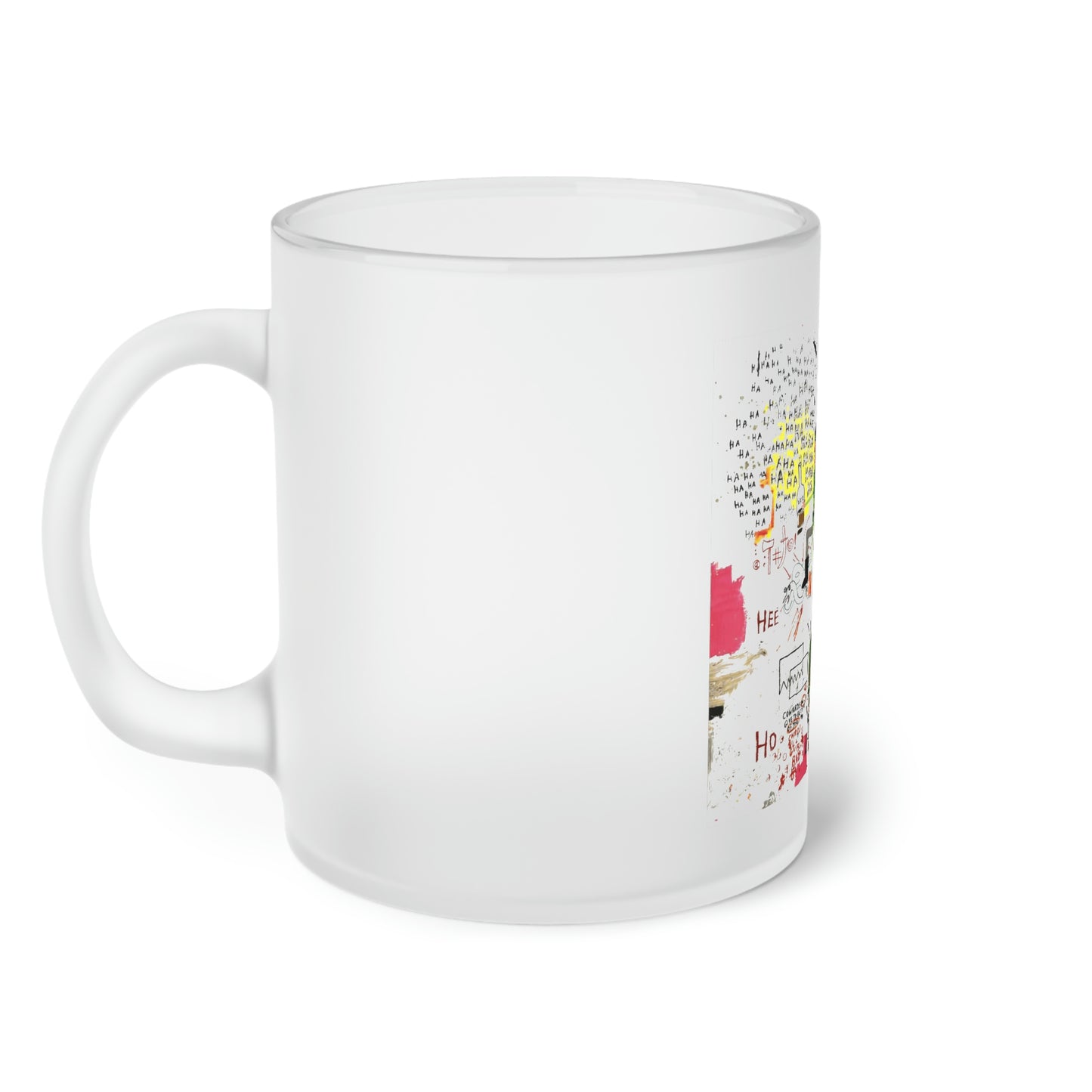 Jean-Michel Basquiat "Riddle Me" Frosted Glass Mug