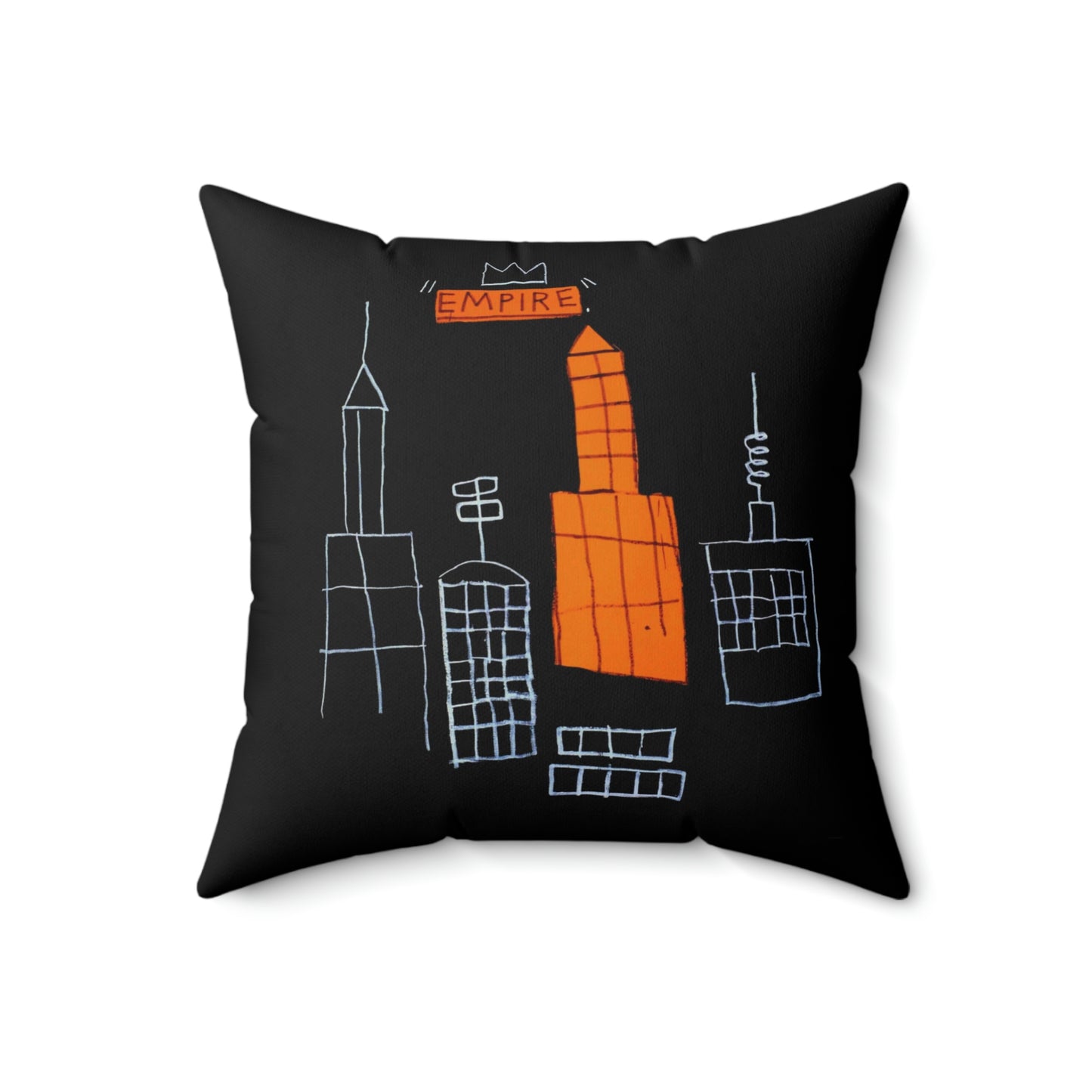 Jean-Michel Basquit "Mecca" Artwork Square Throw Pillow