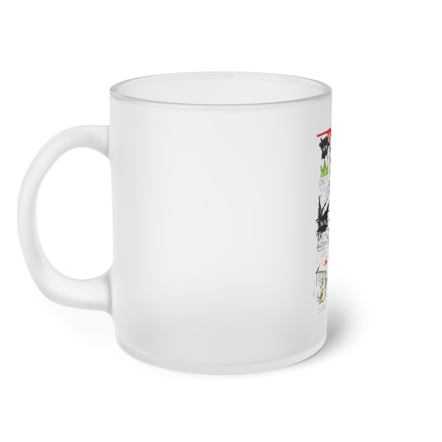 Jean-Michel Basquiat "Quality Meats for the Public" Frosted Glass Mug