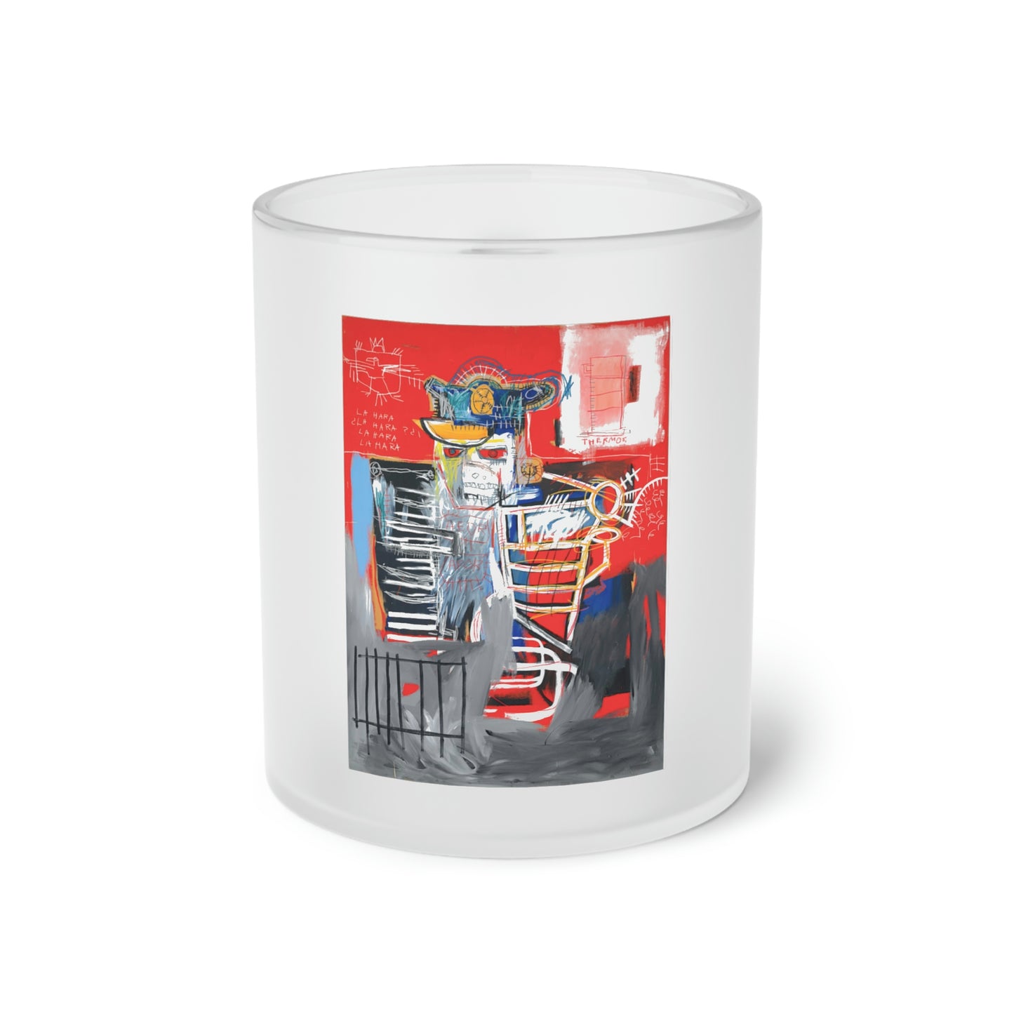 Jean-Michel Basquiat "La Hara" Frosted Glass Mug
