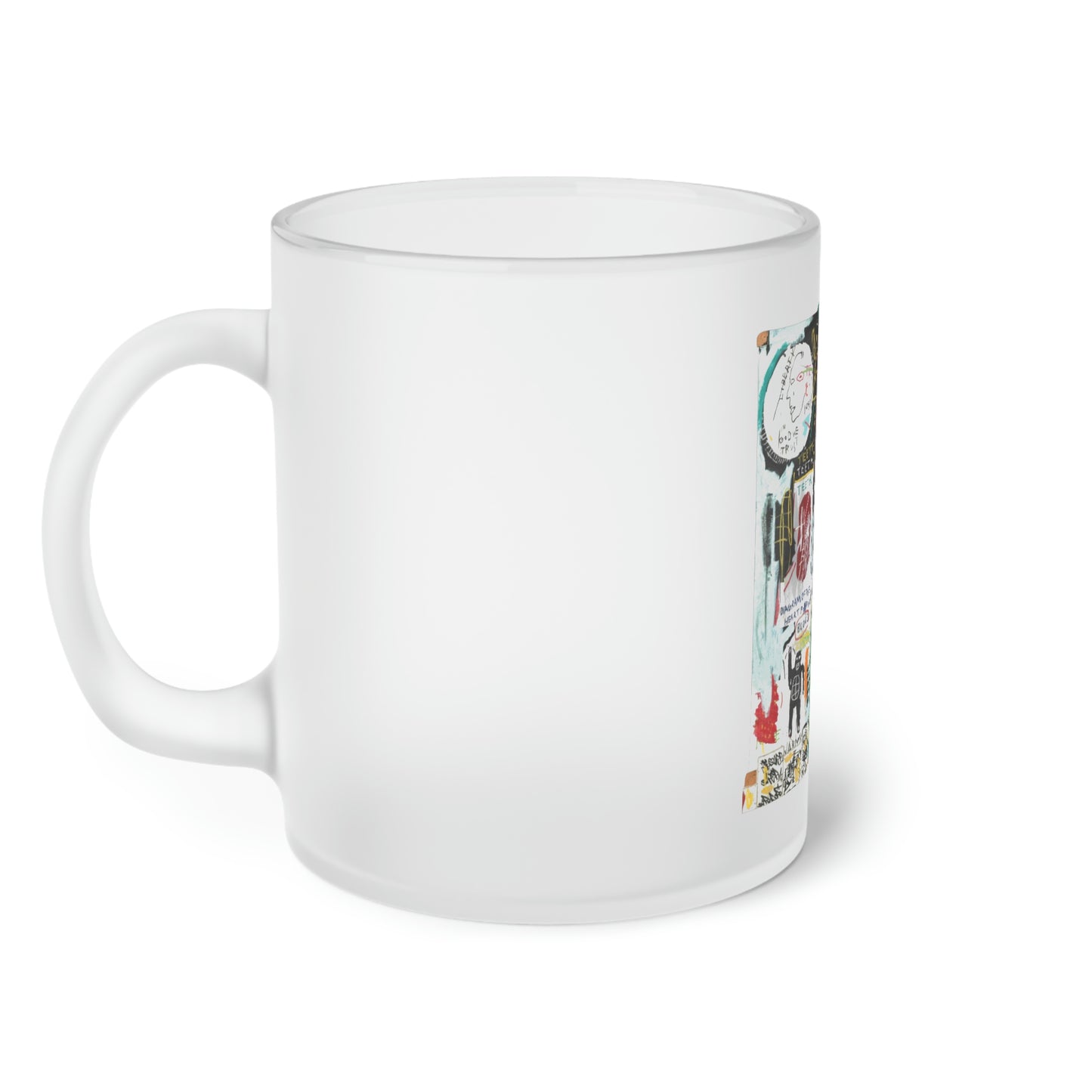 Jean-Michel Basquiat "In Italian" Frosted Glass Mug