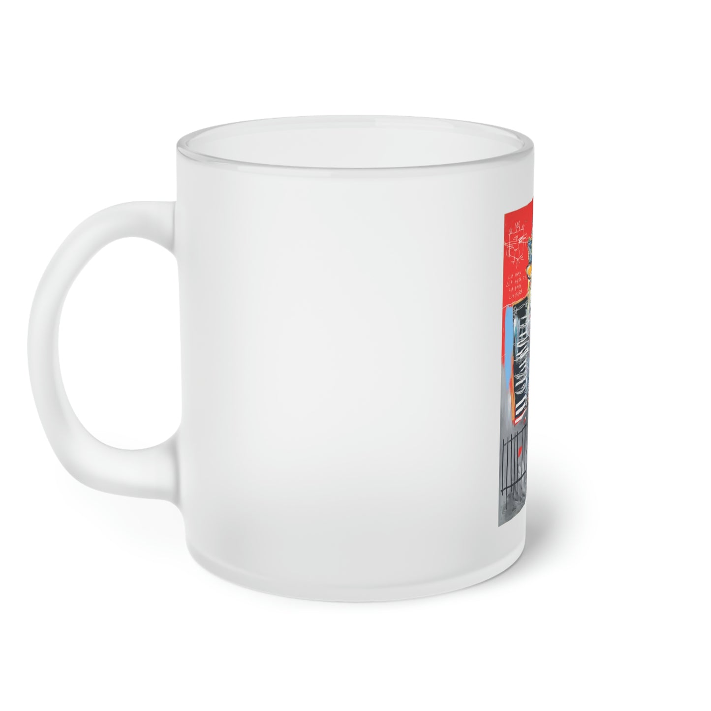 Jean-Michel Basquiat "La Hara" 1982 Frosted Glass Mug