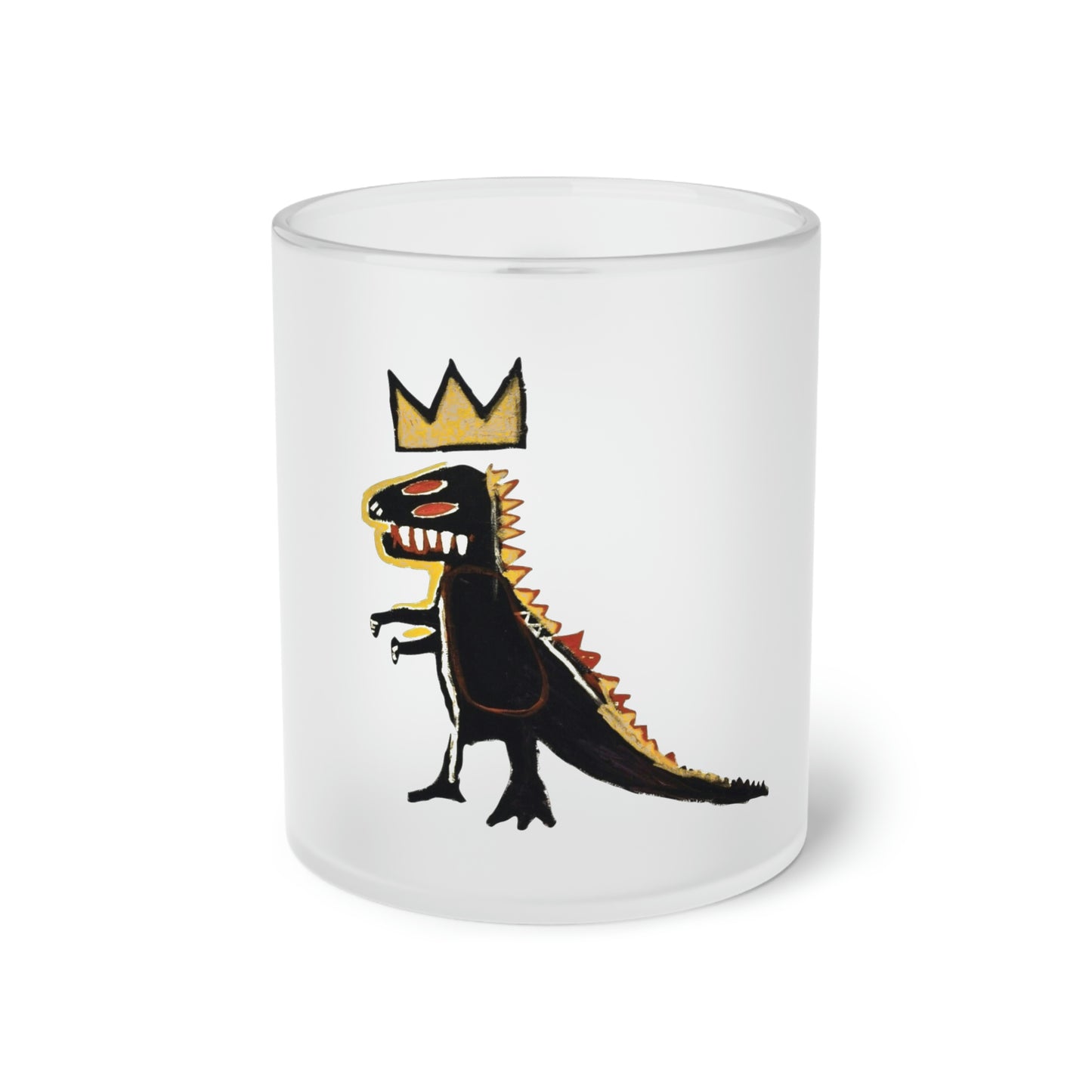 Jean-Michel Basquiat "Dinosaur" Frosted Glass Mug