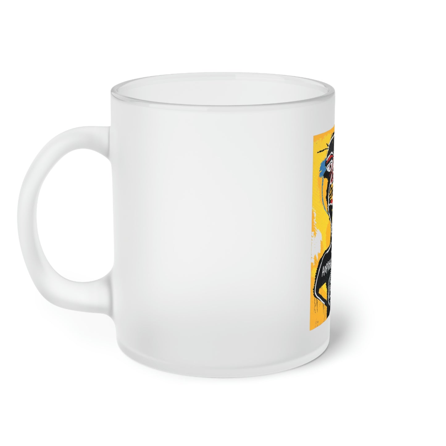 Jean-Michel Basquiat "Cabeza" Frosted Glass Mug
