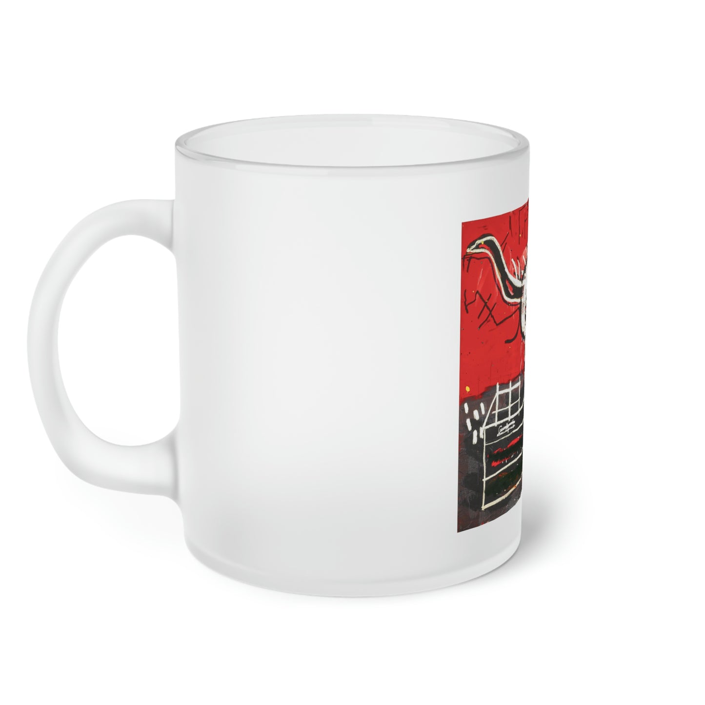 Jean-Michel Basquiat "Cabra" Frosted Glass Mug