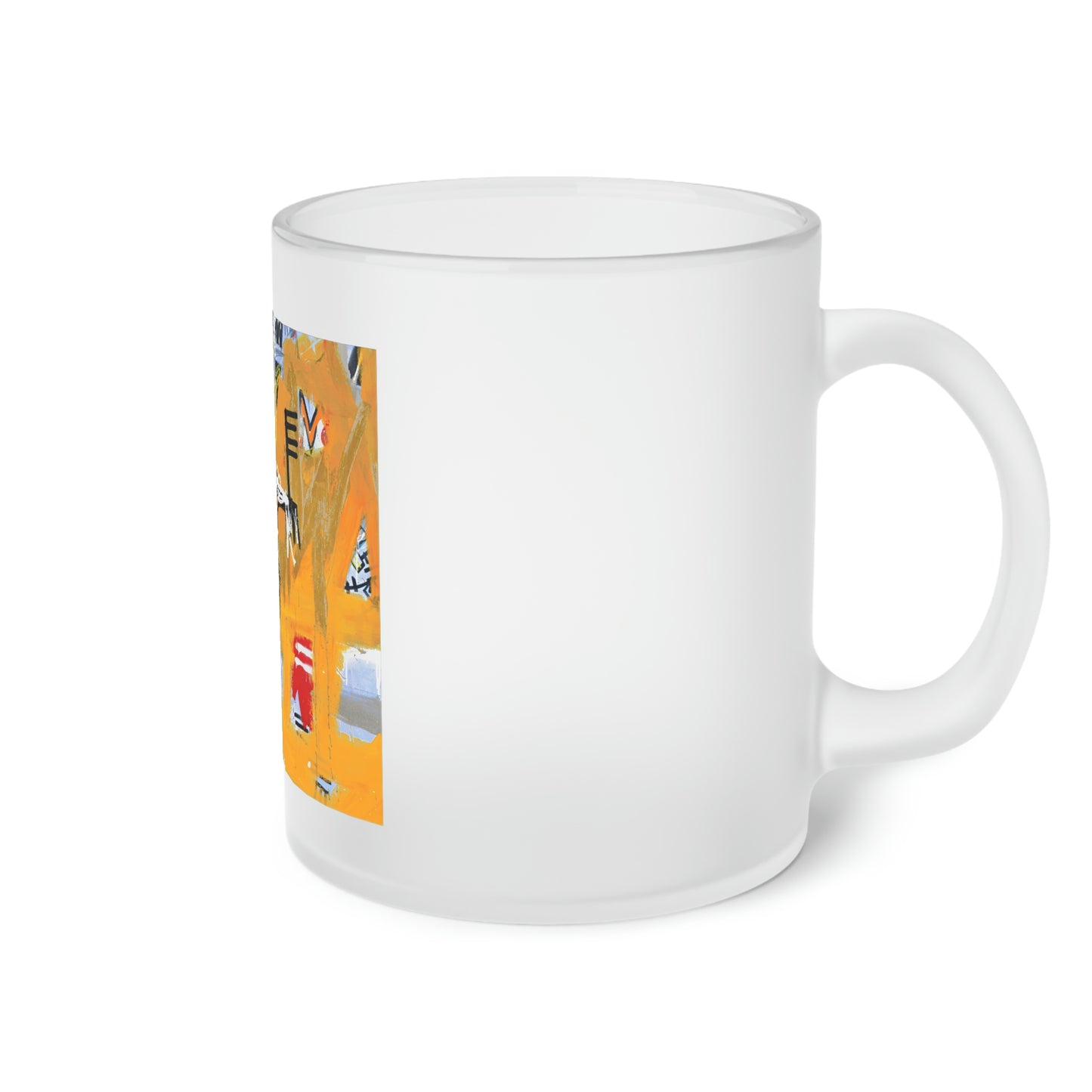 Jean-Michel Basquiat "Julius Caesar on Gold" Frosted Glass Mug