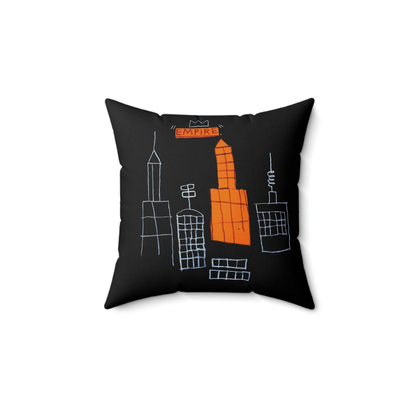 Jean-Michel Basquit "Mecca" Artwork Square Throw Pillow