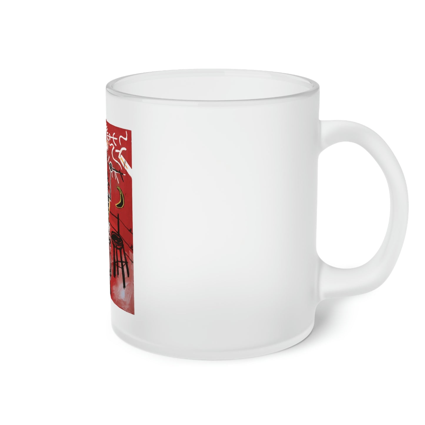 Jean-Michel Basquiat "The Ring" Frosted Glass Mug