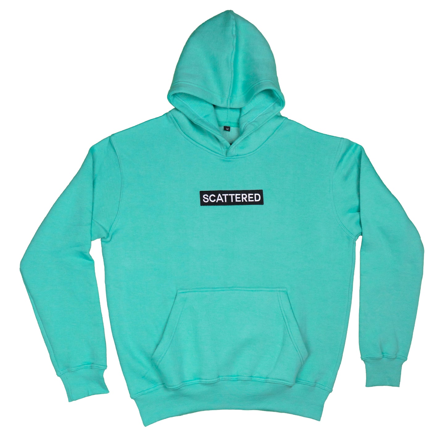 Tiffany Blue Embroidered Box Logo Hoodie Sweatshirt | Mens Streetwear Clothing Scattered