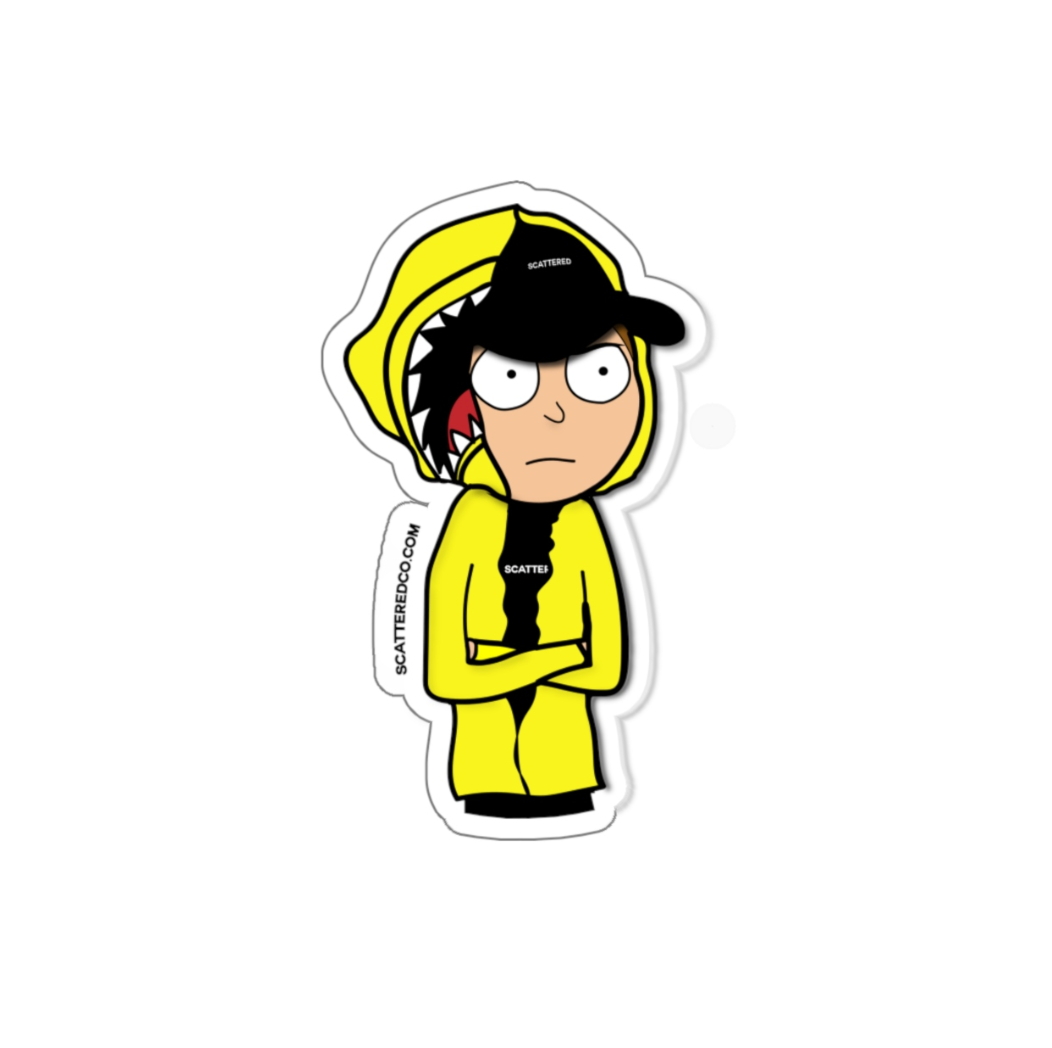 Streetwear-Scattered Morty Sticker-Sticker-Scattered, LLC