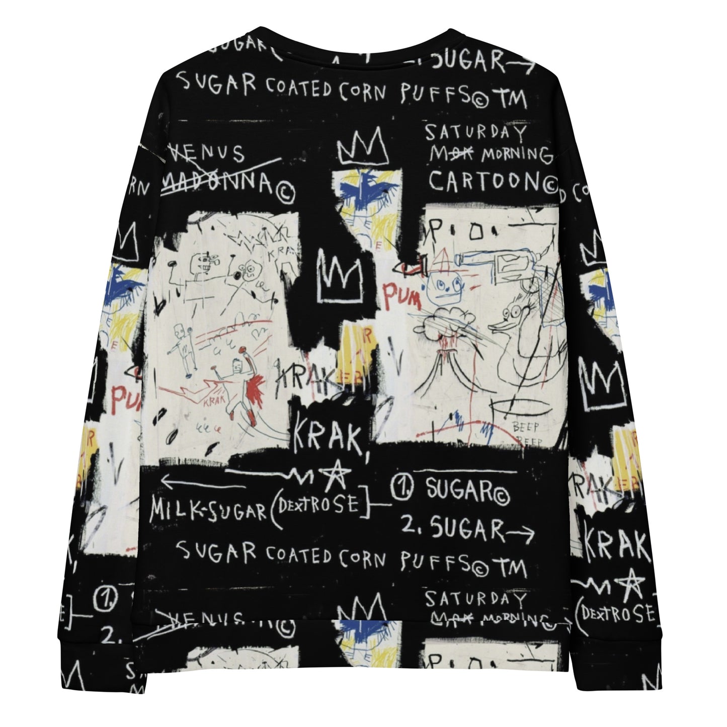 Jean-Michel Basquiat "A Panel of Experts" Artwork Printed Premium Streetwear Crewneck Sweatshirt Harajuku Graffiti