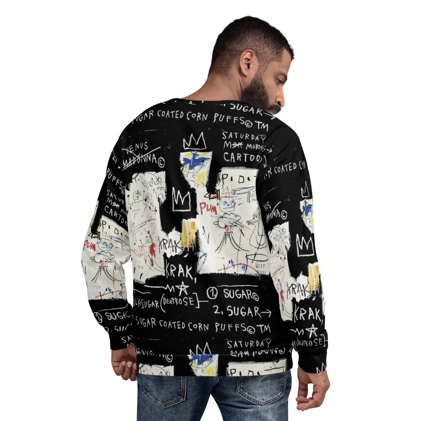 Jean-Michel Basquiat "A Panel of Experts" Artwork Printed Premium Streetwear Crewneck Sweatshirt Harajuku Graffiti