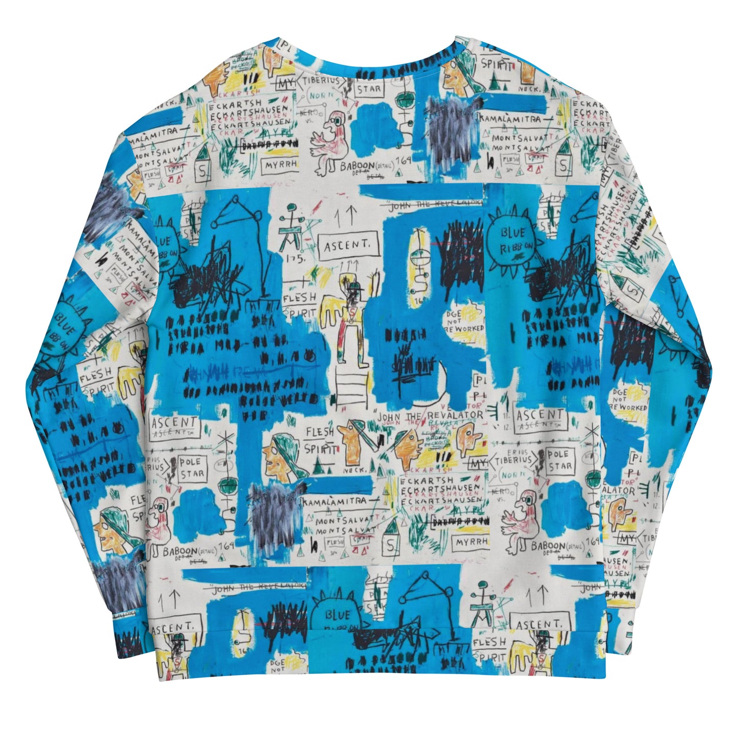 Jean-Michel Basquiat "Ascent" Artwork Printed Premium Streetwear Crewneck Sweatshirt Harajuku Graffiti