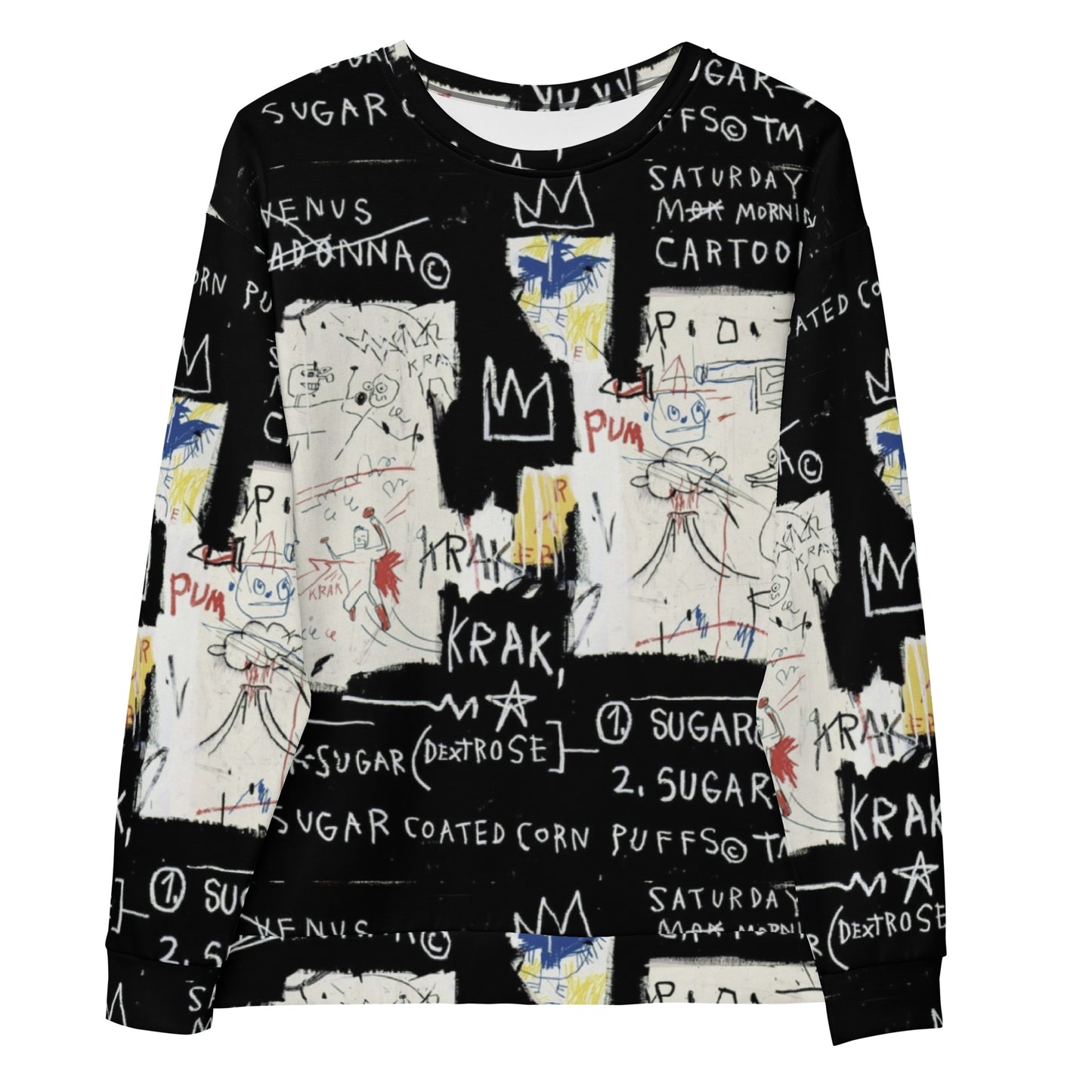 Jean-Michel Basquiat "A Panel of Experts" Artwork Printed Premium Streetwear Crewneck Sweatshirt Harajuku Graffiti