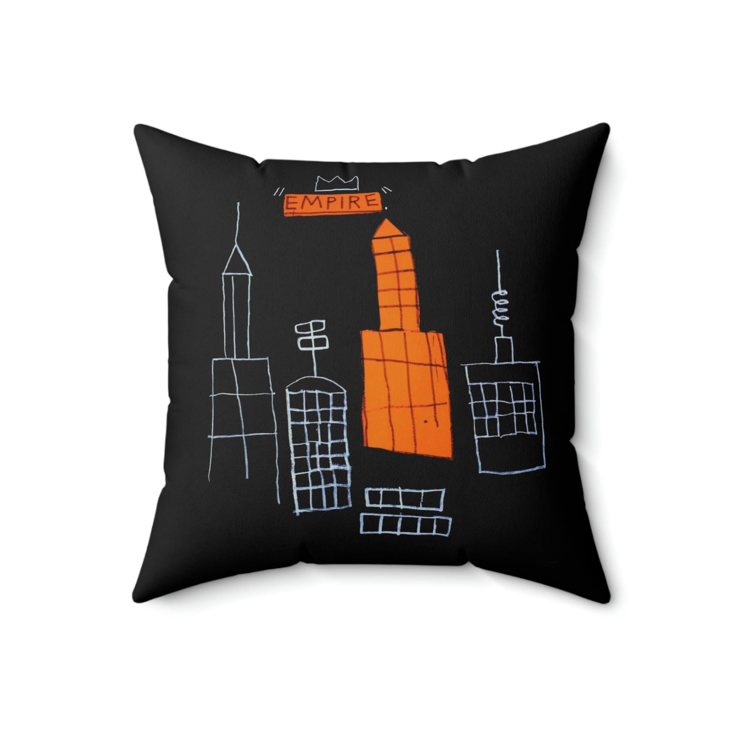 Jean-Michel Basquit "Mecca" Artwork Square Throw Pillow