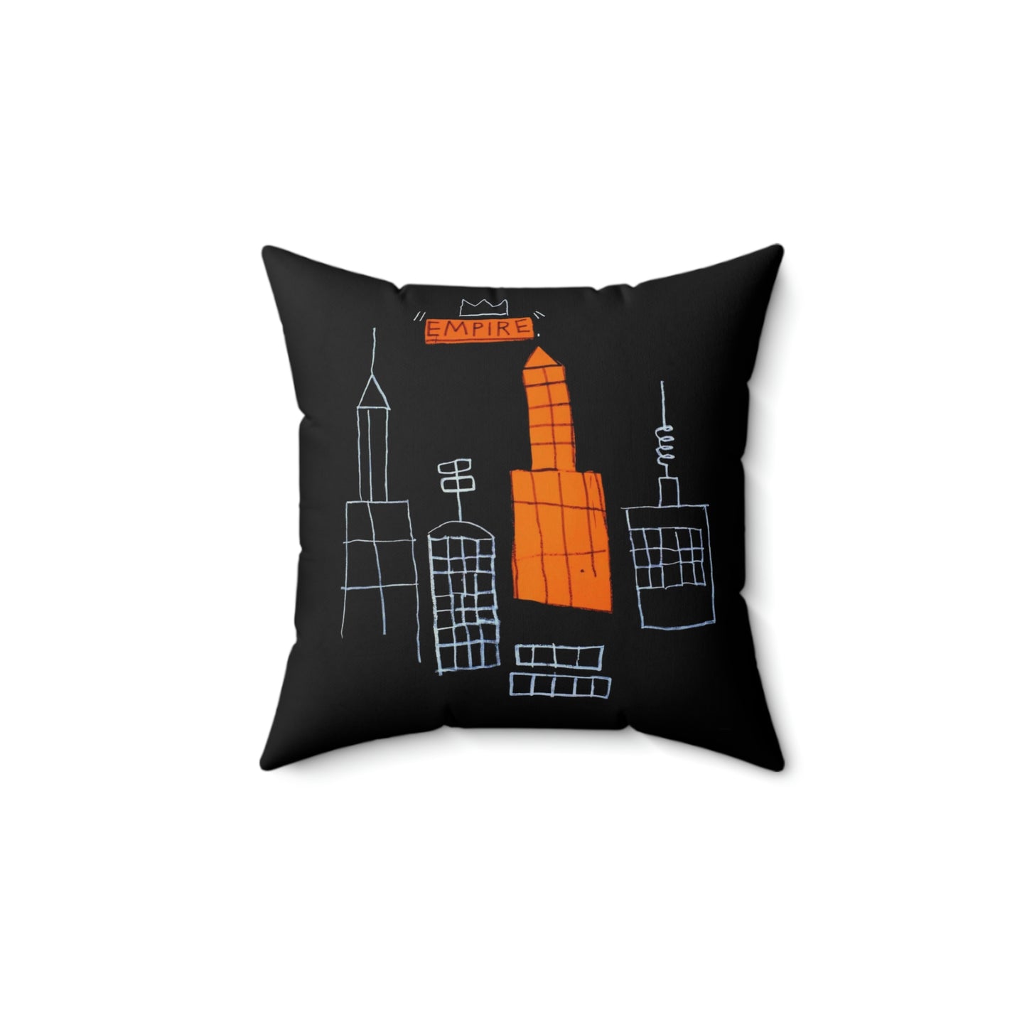 Jean-Michel Basquit "Mecca" Artwork Square Throw Pillow