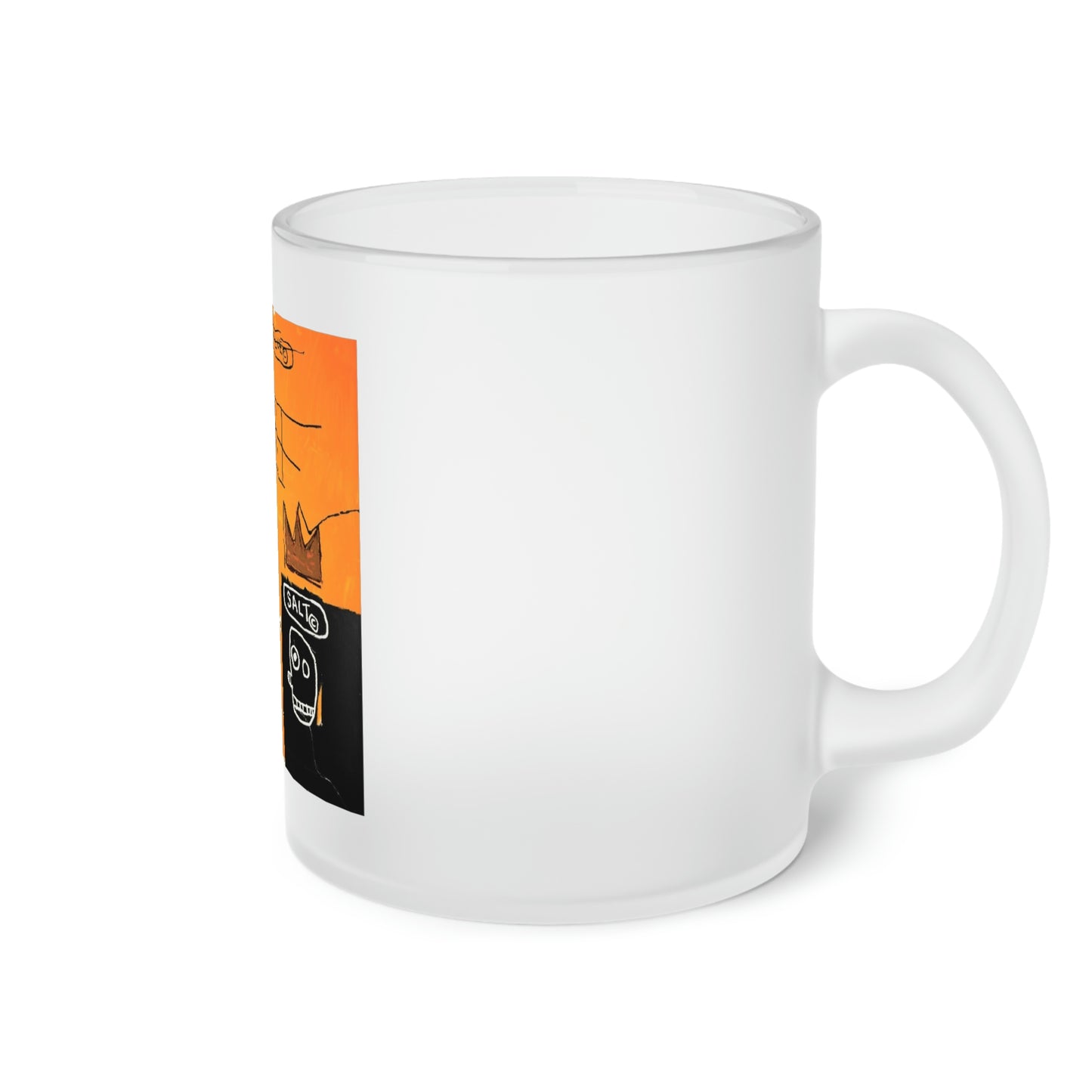 Jean-Michel Basquiat "Rome Pays Off" Frosted Glass Mug
