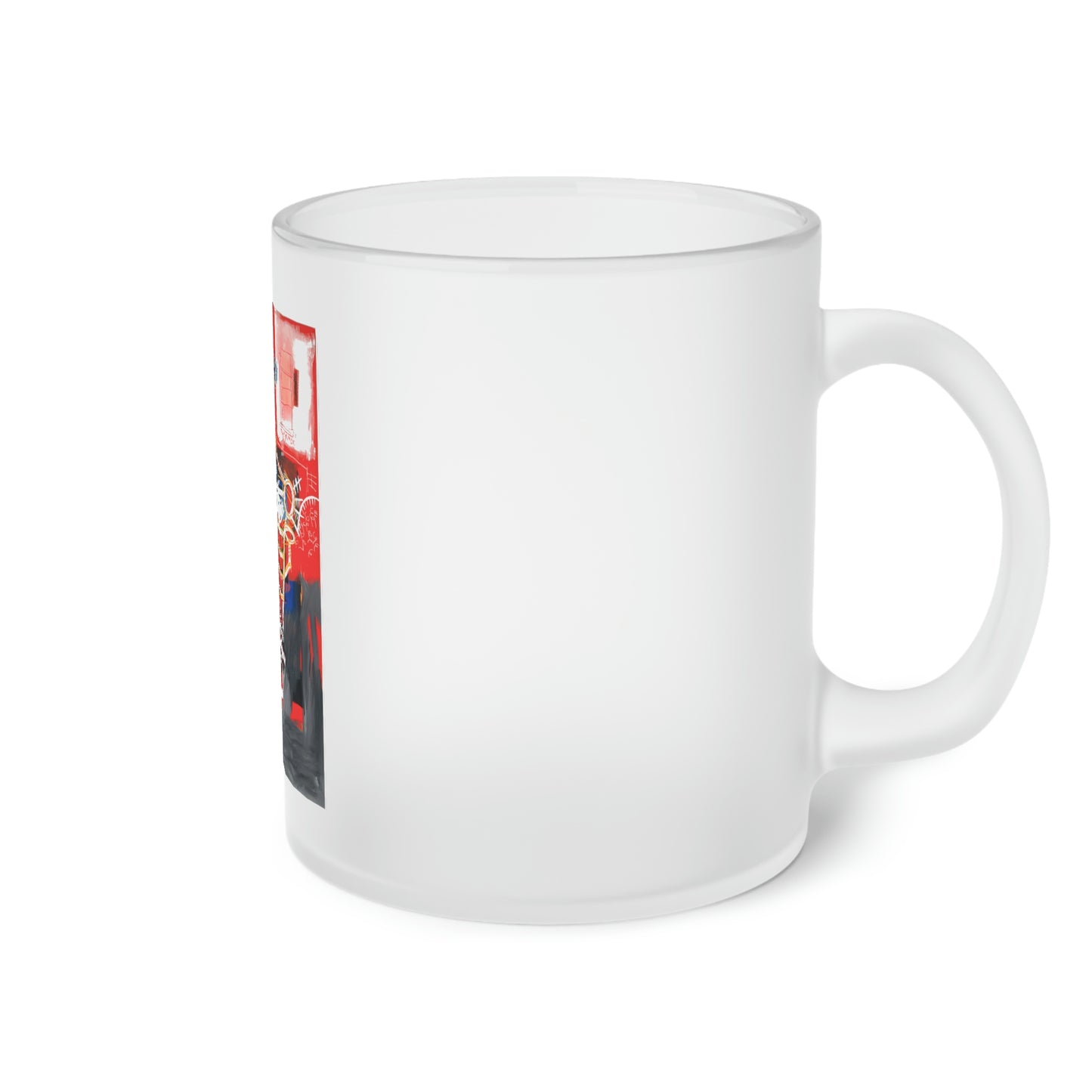 Jean-Michel Basquiat "La Hara" 1982 Frosted Glass Mug
