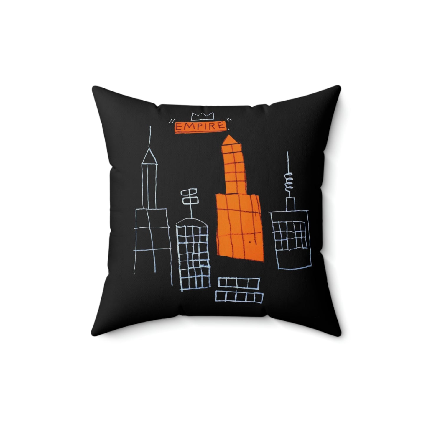 Jean-Michel Basquit "Mecca" Artwork Square Throw Pillow