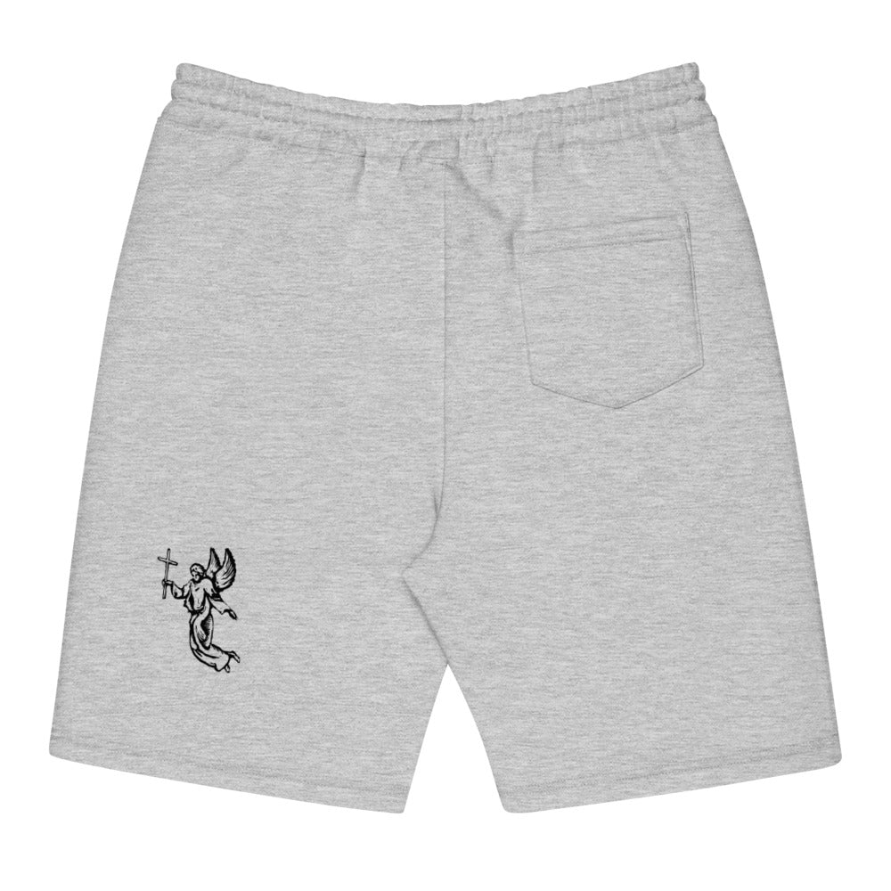 Christmas Christian Jesus Christ Streetwear sweatshorts Mens Clothing Womens Clothing angels cross grey black