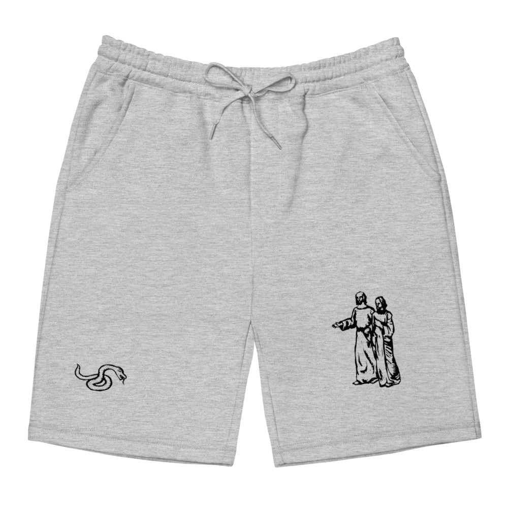 Christmas Christian Jesus Christ Streetwear sweatshorts Mens Clothing Womens Clothing angels cross black grey