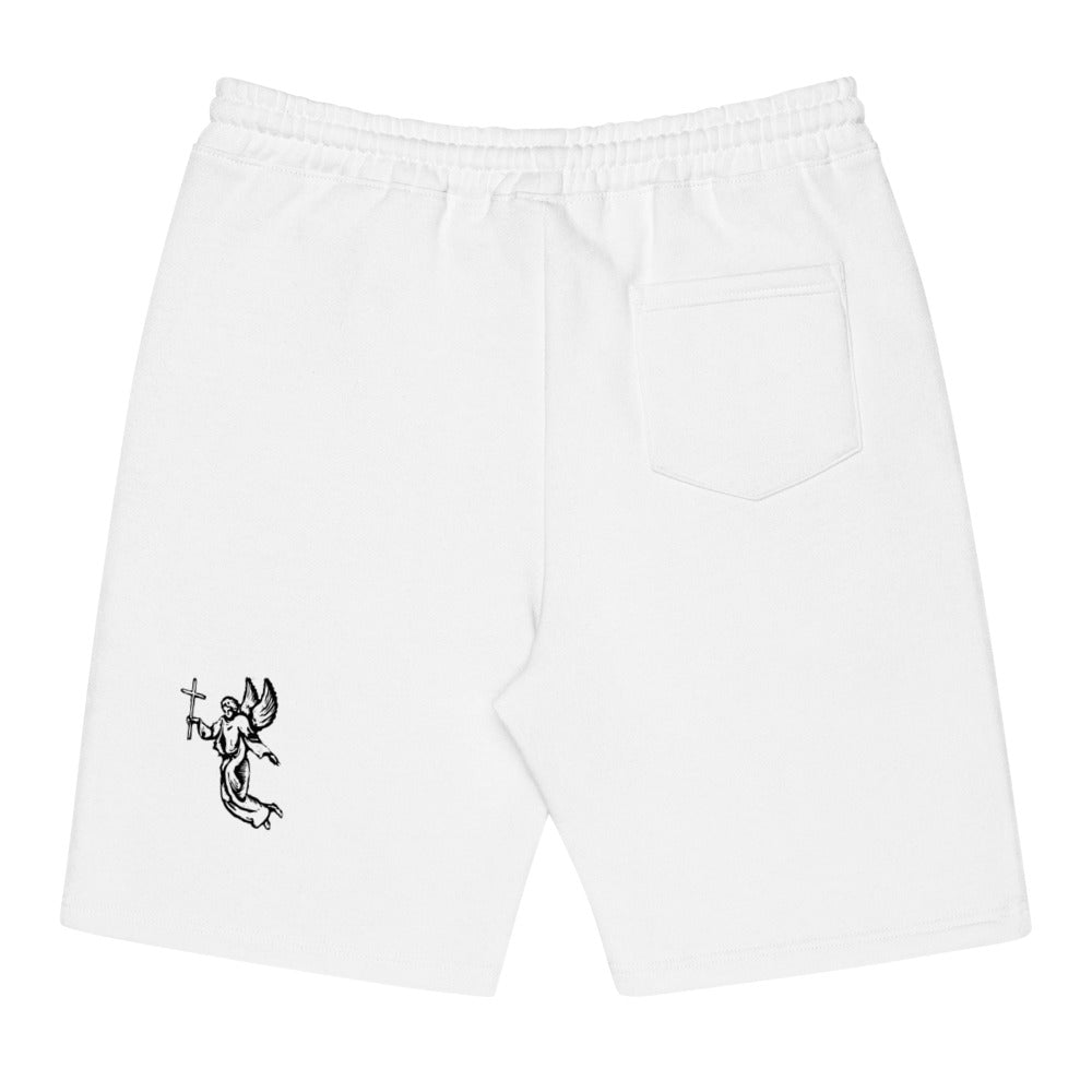 Christmas Christian Jesus Christ Streetwear sweatshorts Mens Clothing Womens Clothing angels cross white black