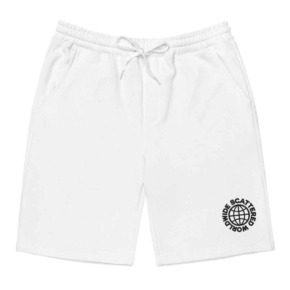 Black Embroidered Worldwide Logo Shorts